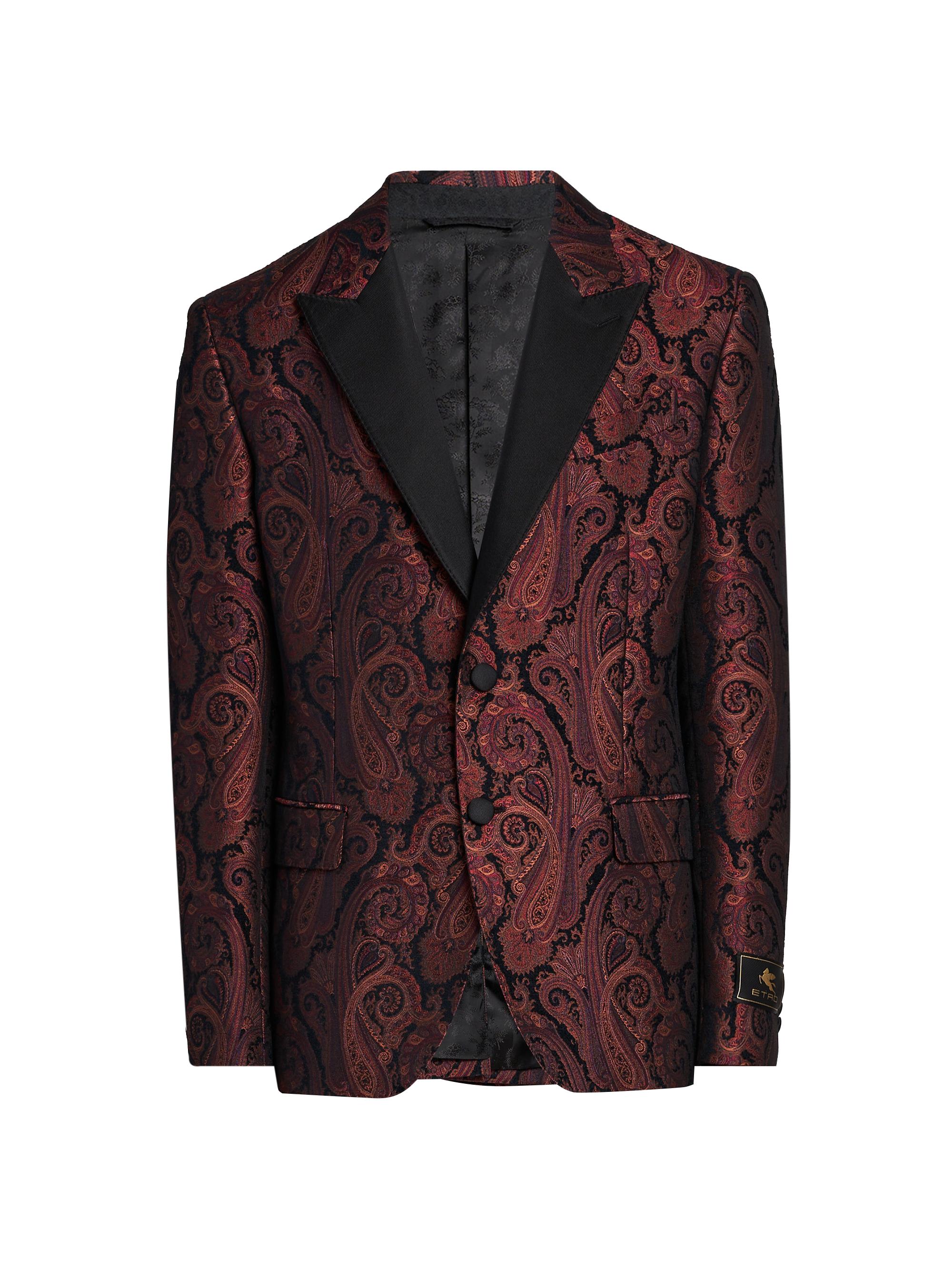 Etro Men's Milano Paisley Brocade Dinner Jacket - Burgundy