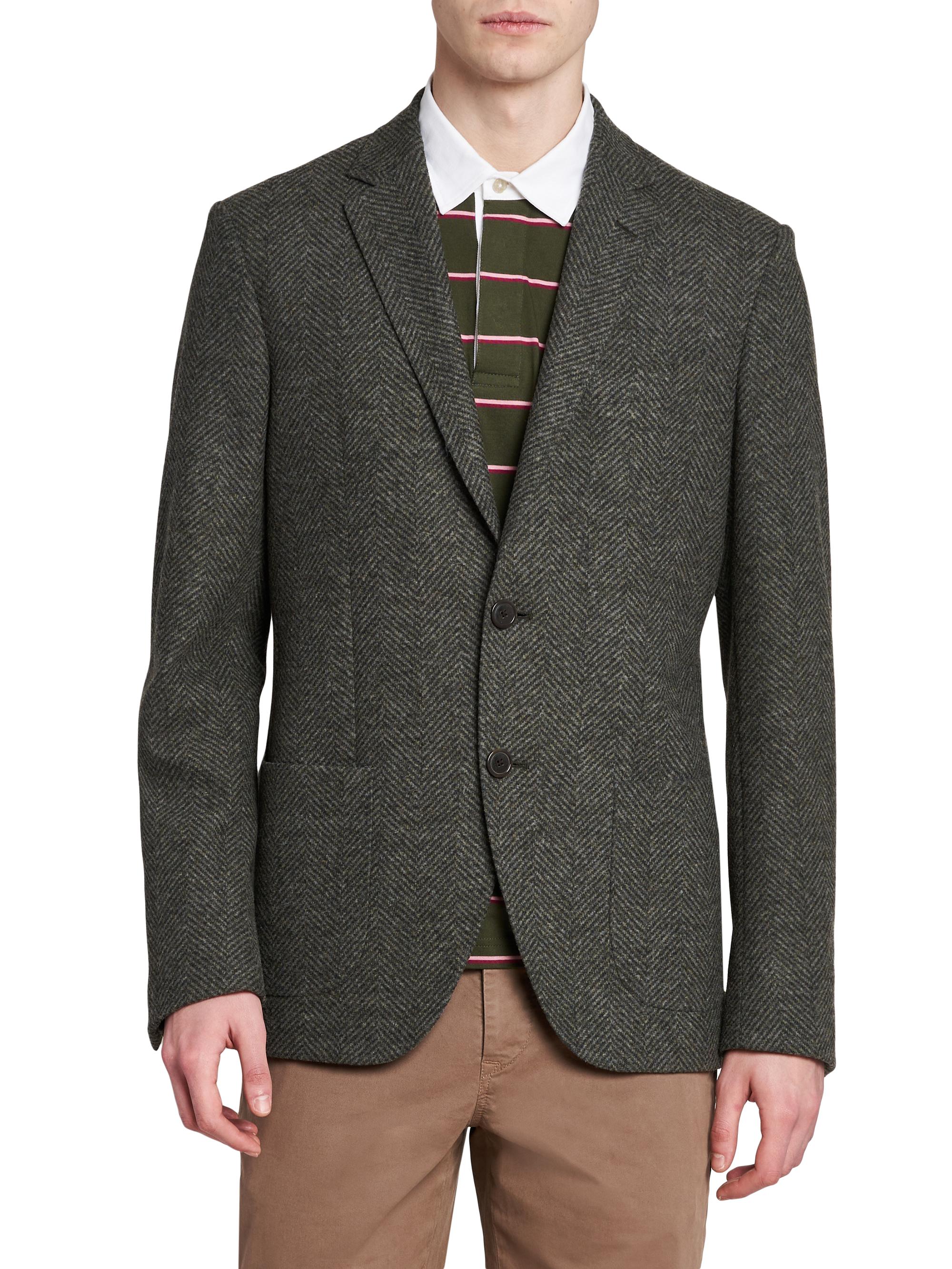 Etro Men's Herringbone Sport Coat - Bicolour | Thumbnail 3