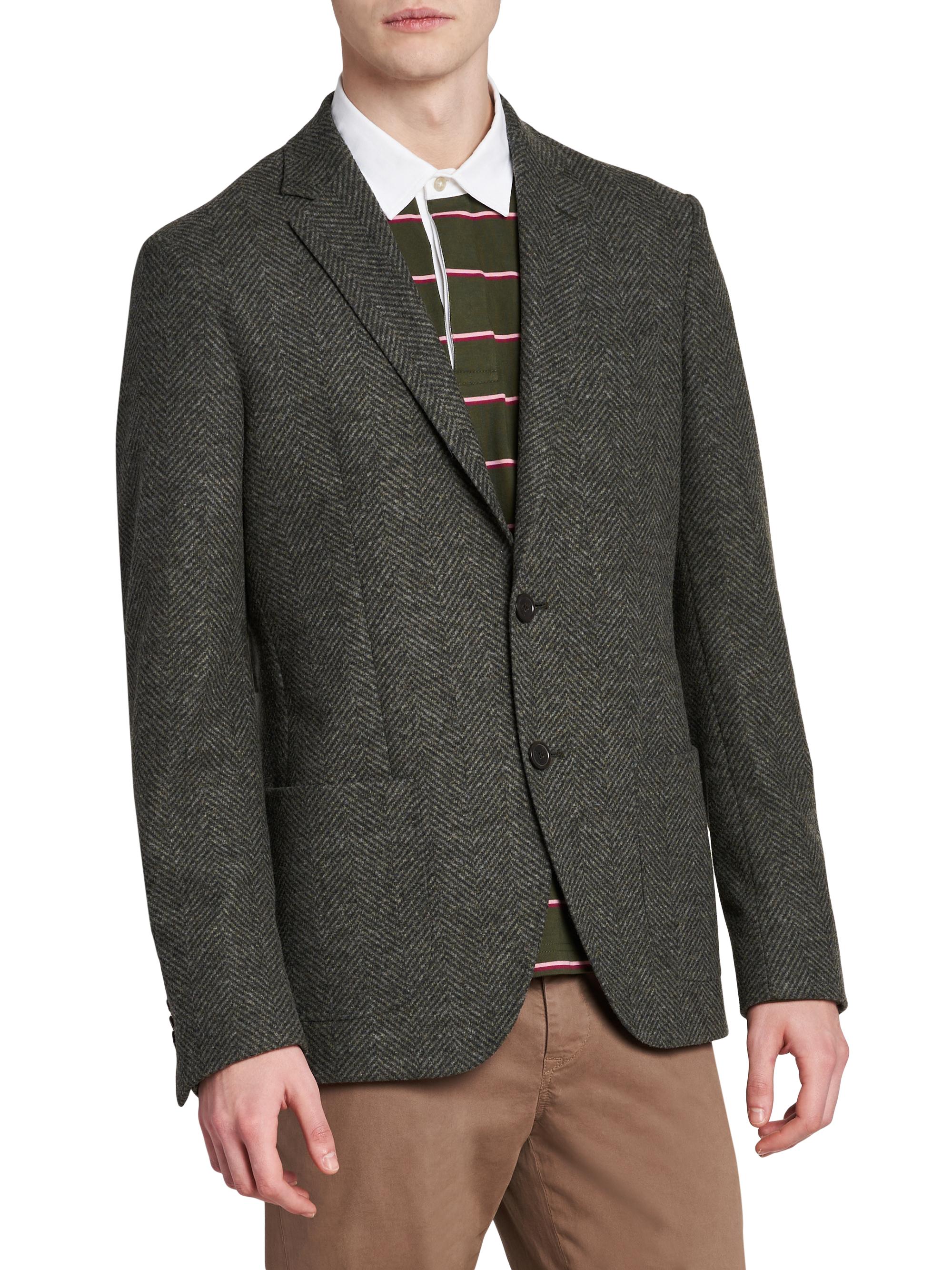 Etro Men's Herringbone Sport Coat - Bicolour | Thumbnail 4