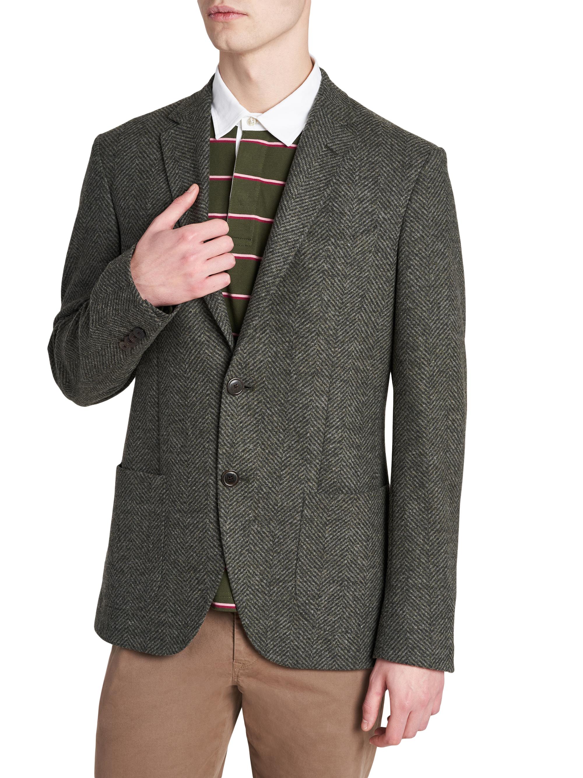 Etro Men's Herringbone Sport Coat - Bicolour | Thumbnail 6