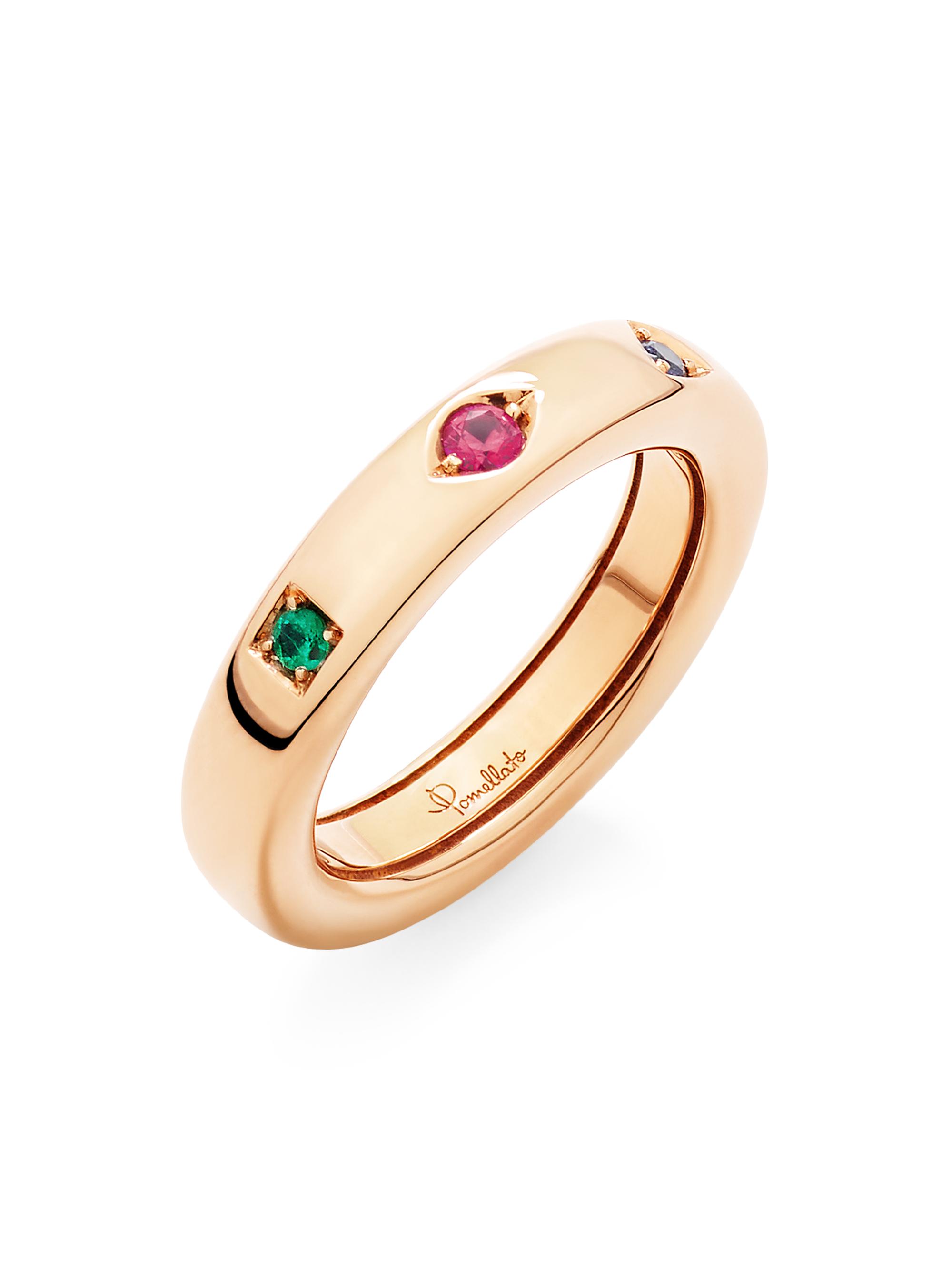 Pomellato Women's Iconica 18K Rose Gold & Multi-Stone Ring - Rose Gold - Women's Jewelry And Watches