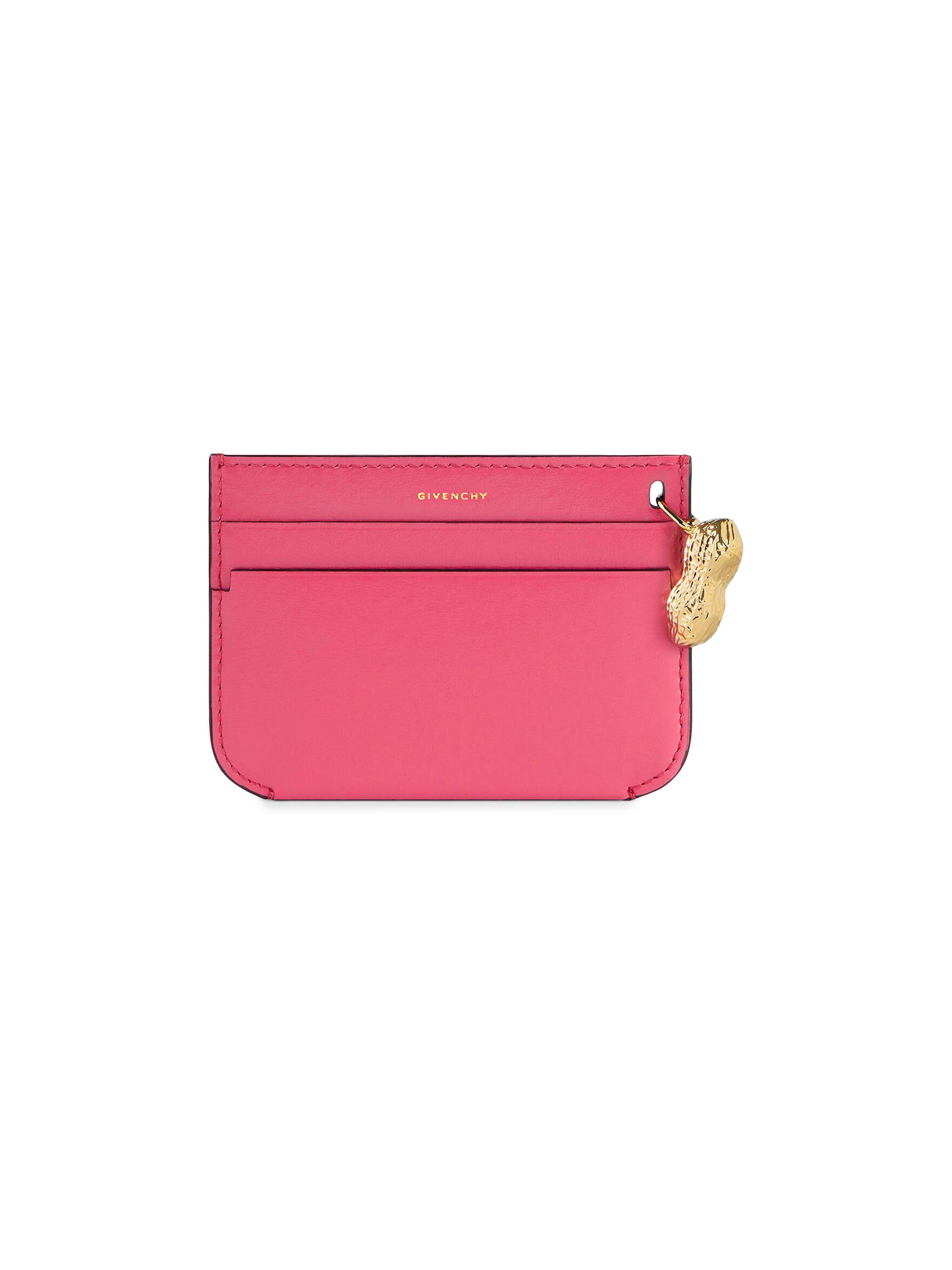 Givenchy Women's Lucky Charms Card Holder in Box Leather - Bright Peach