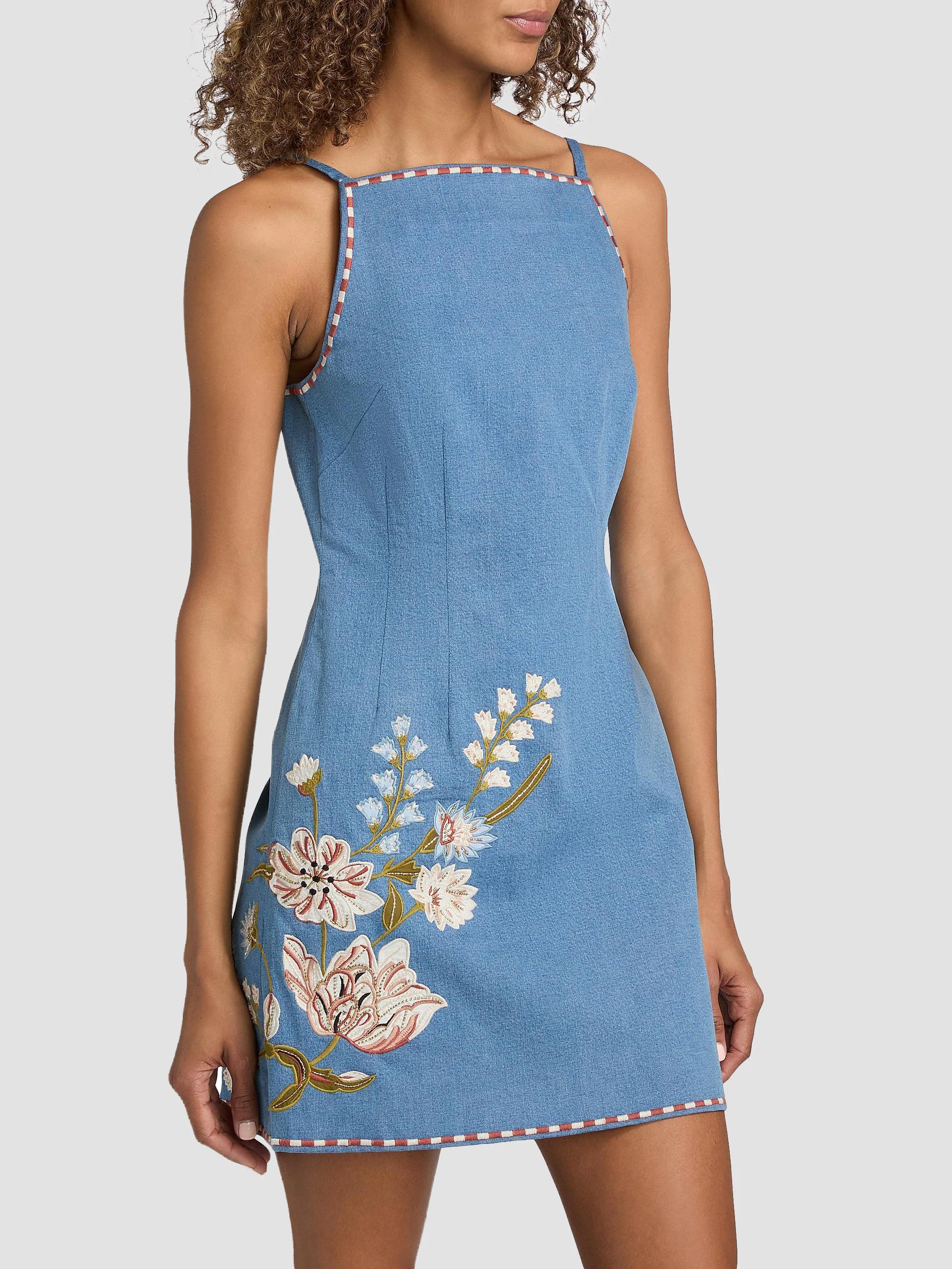 Veronica Beard Chester Floral Embroidered Minidress | Saks Fifth