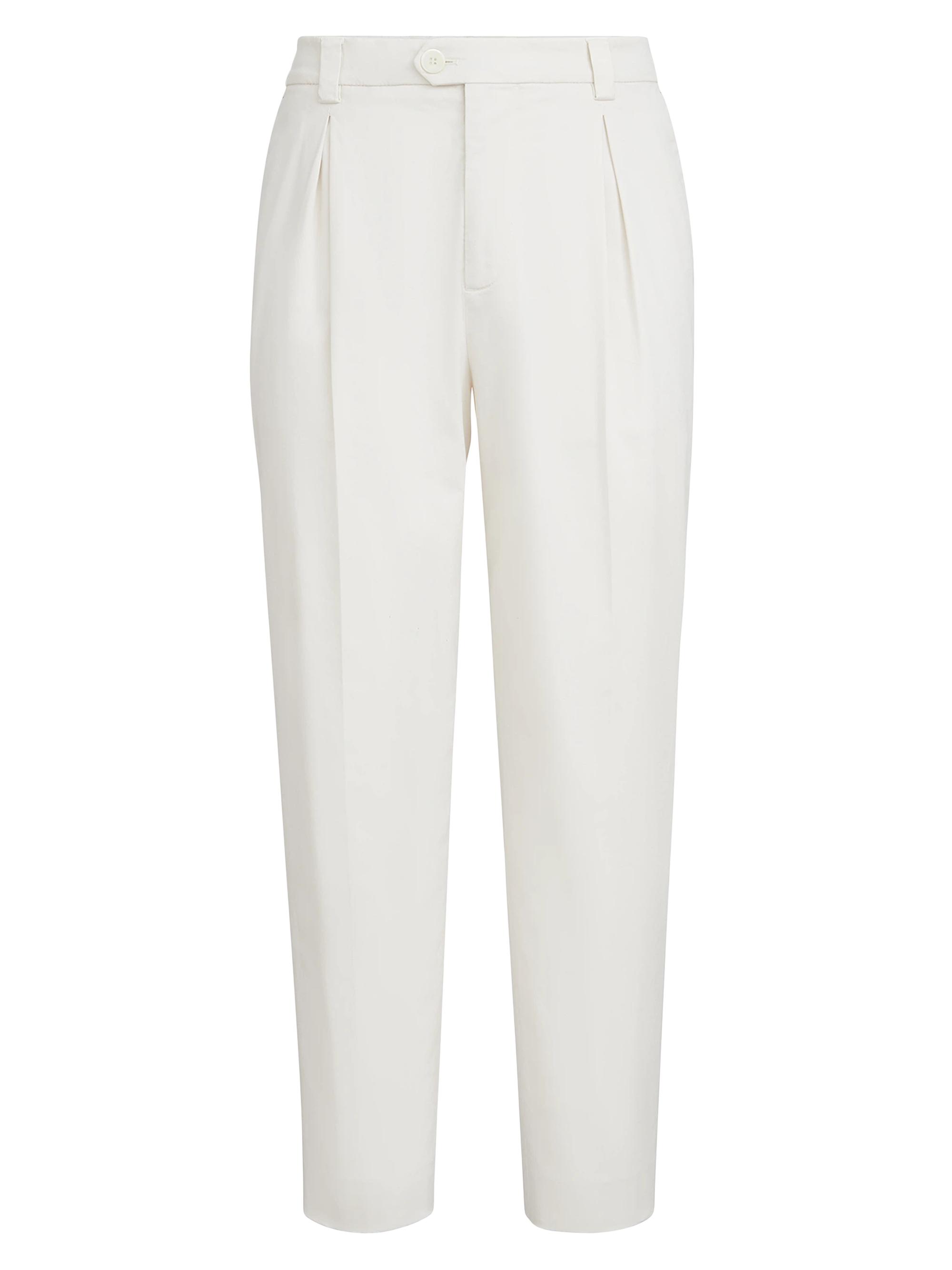 Brunello Cucinelli Men's Garment Dyed Trousers in American Pima Cotton Comfort Gabardine - Cherry