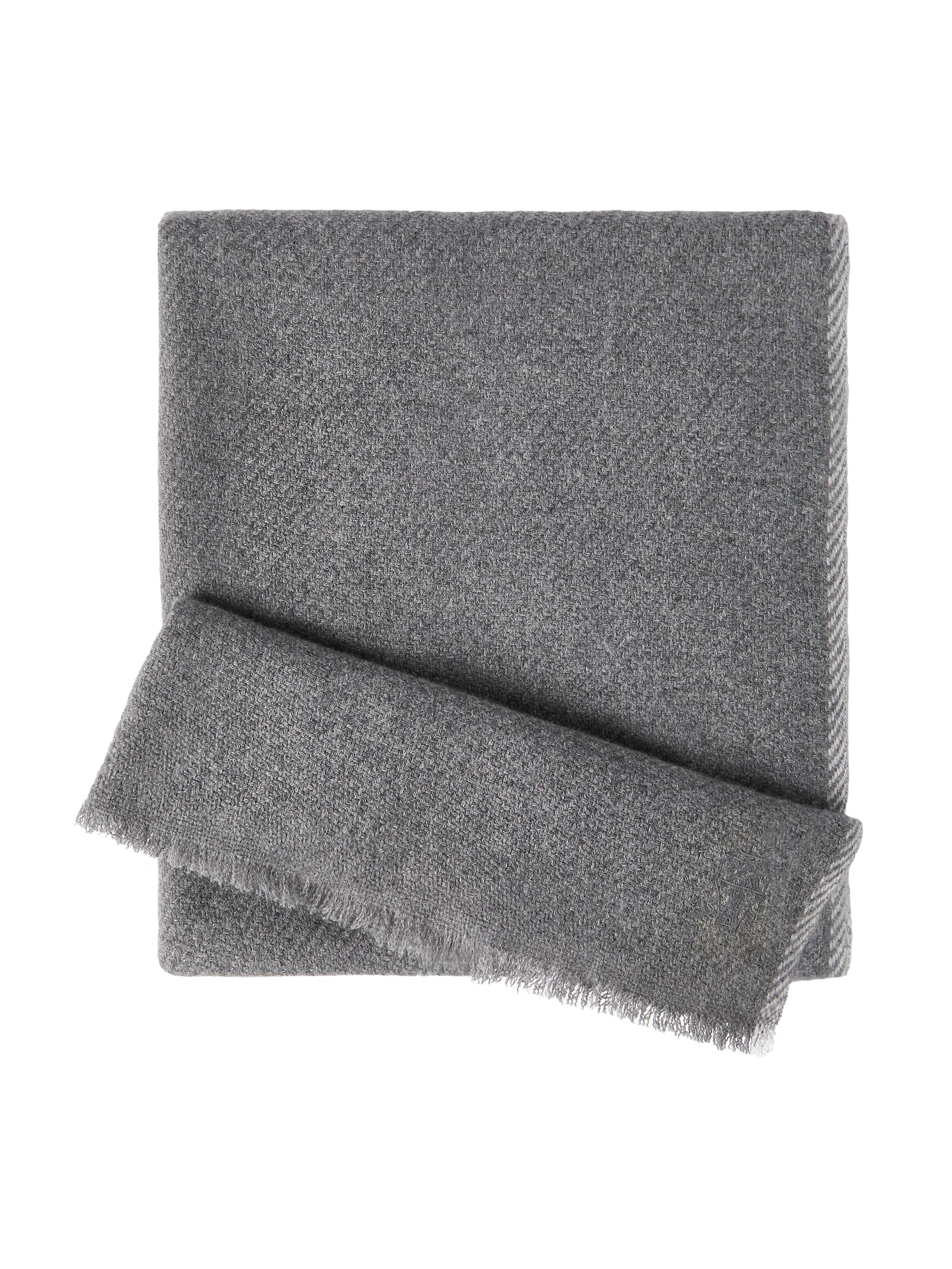 Brunello Cucinelli Men's Cashmere Scarf Grey