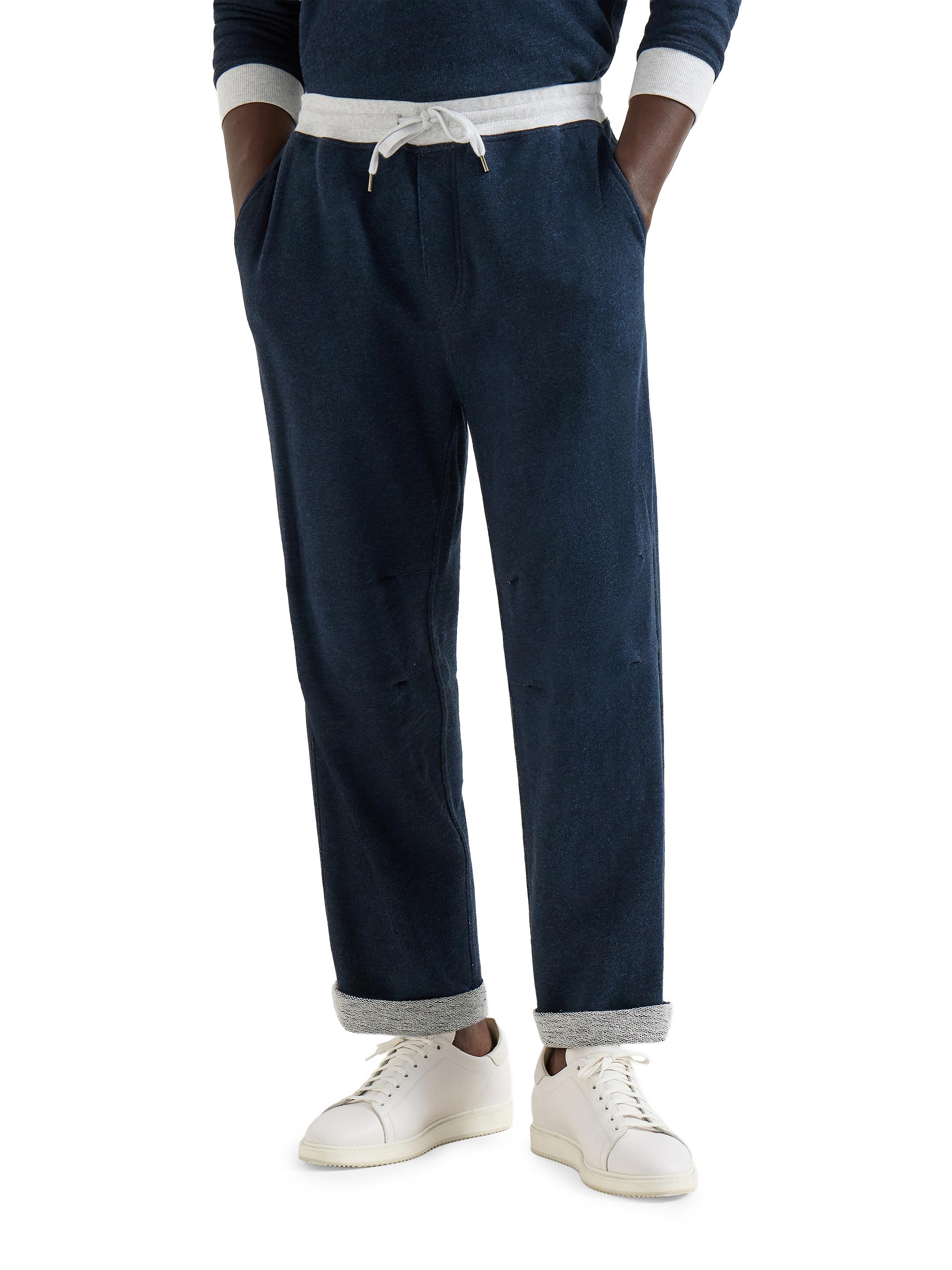 Brunello Cucinelli Cotton and Linen Mélange French Terry Trousers