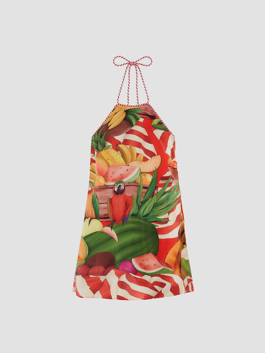 Farm Rio Women's Parrot Print Halter Mini Dress In Multi