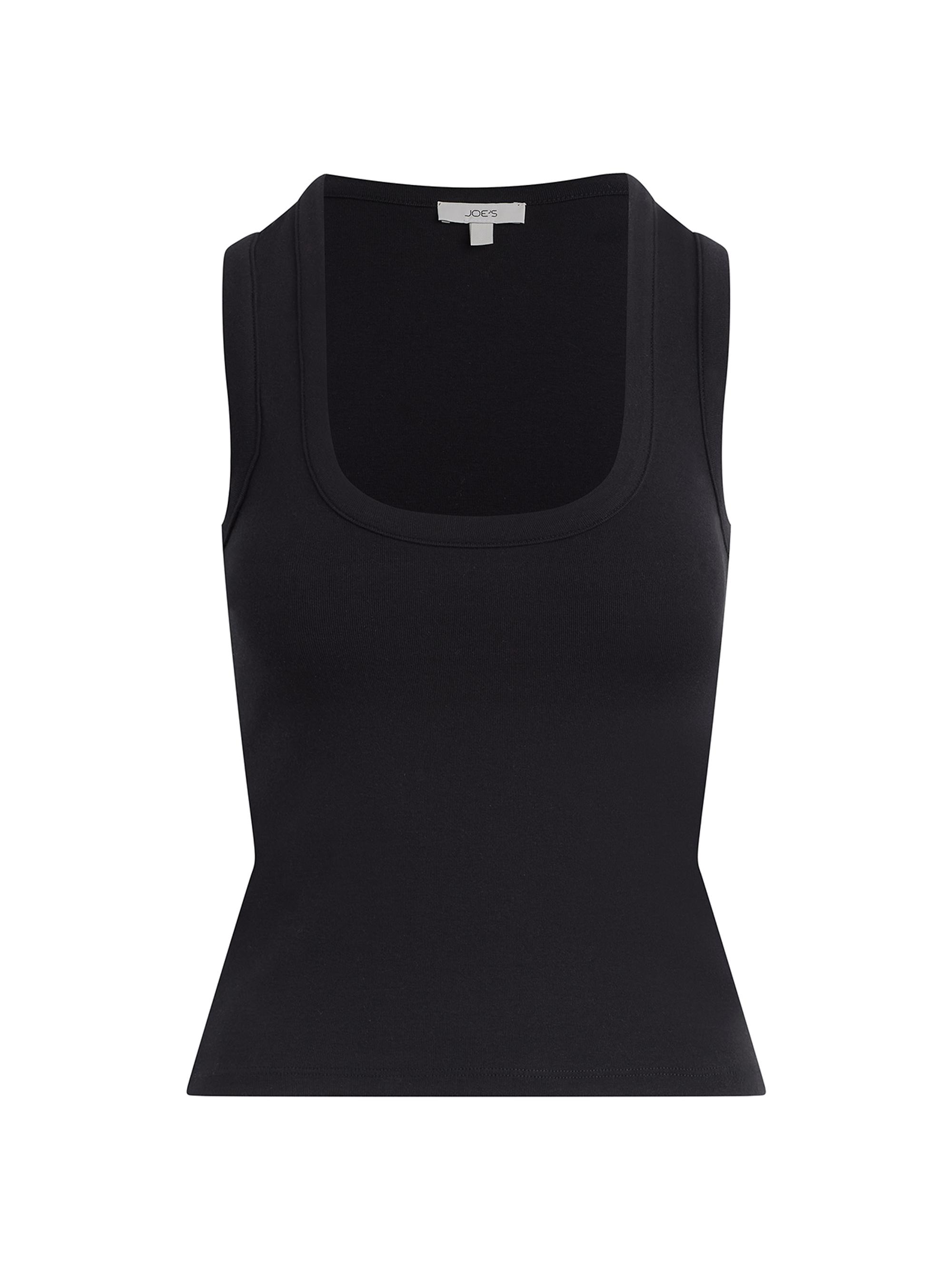 Joe's Jeans Women's The U-Neck Cotton-Blend Tank - Black | Thumbnail 7