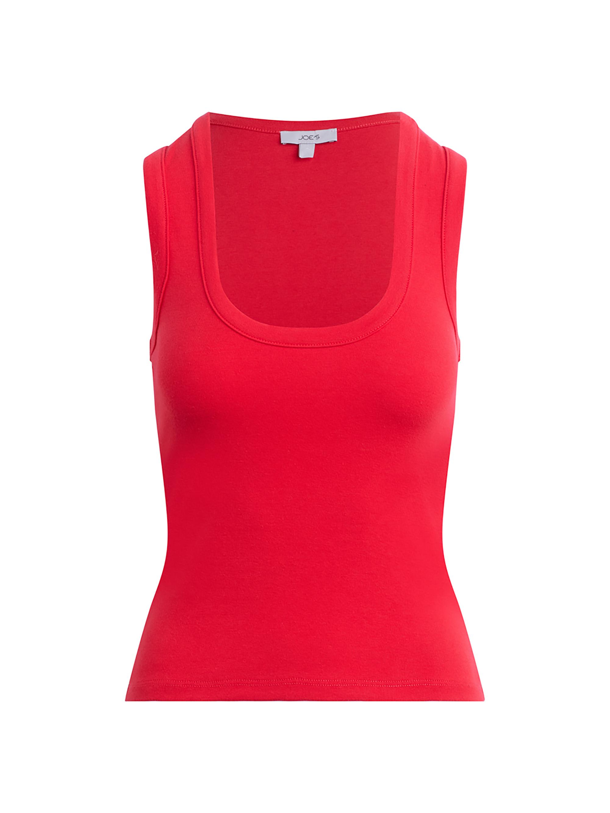 Joe's Jeans Women's The U-Neck Cotton-Blend Tank - Cherry Red