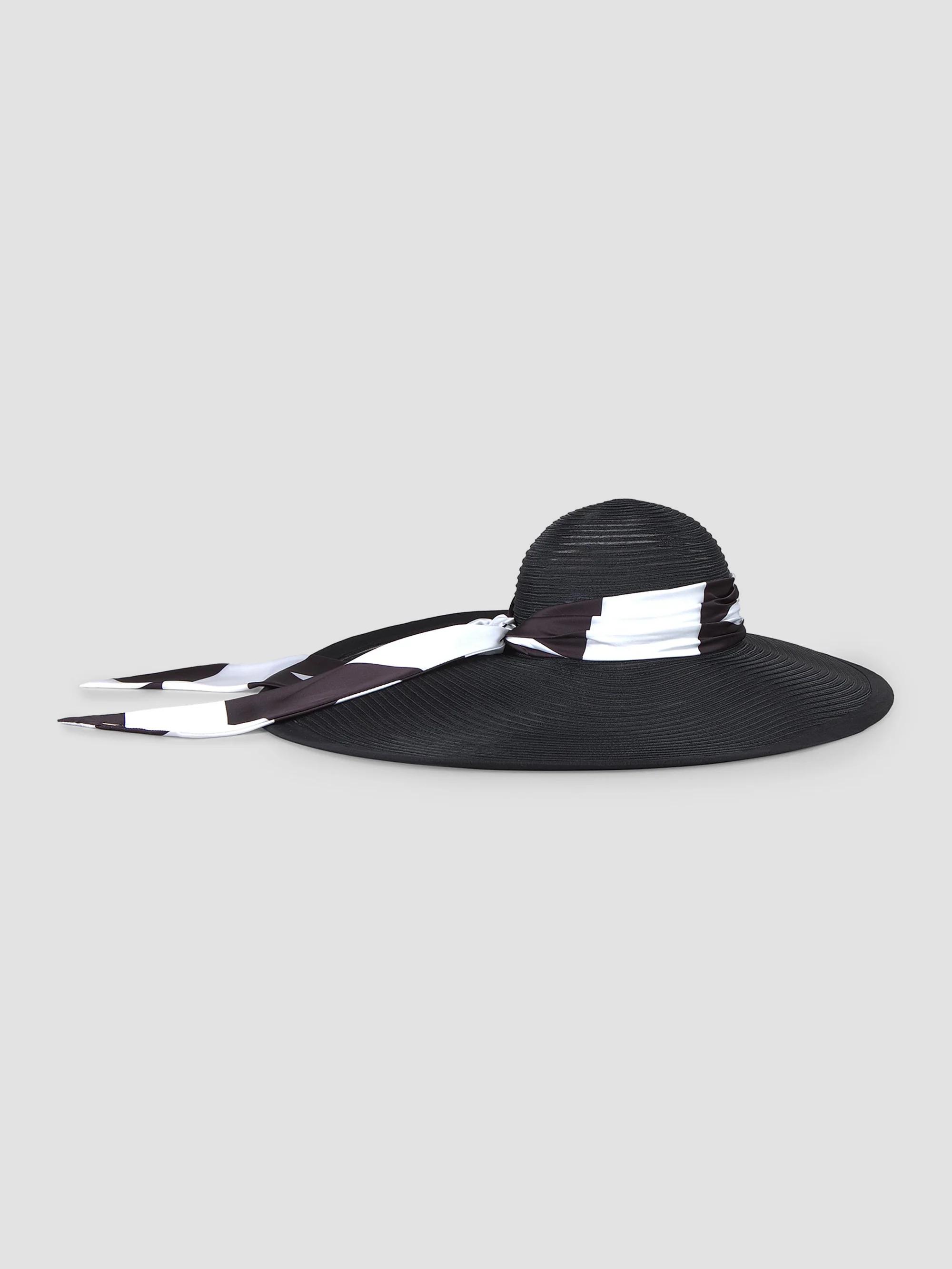 Eugenia Kim black denim visor EUGENIA KIM Ricky grosgrain-trimmed hemp-blend visor | NET-A  main image 3