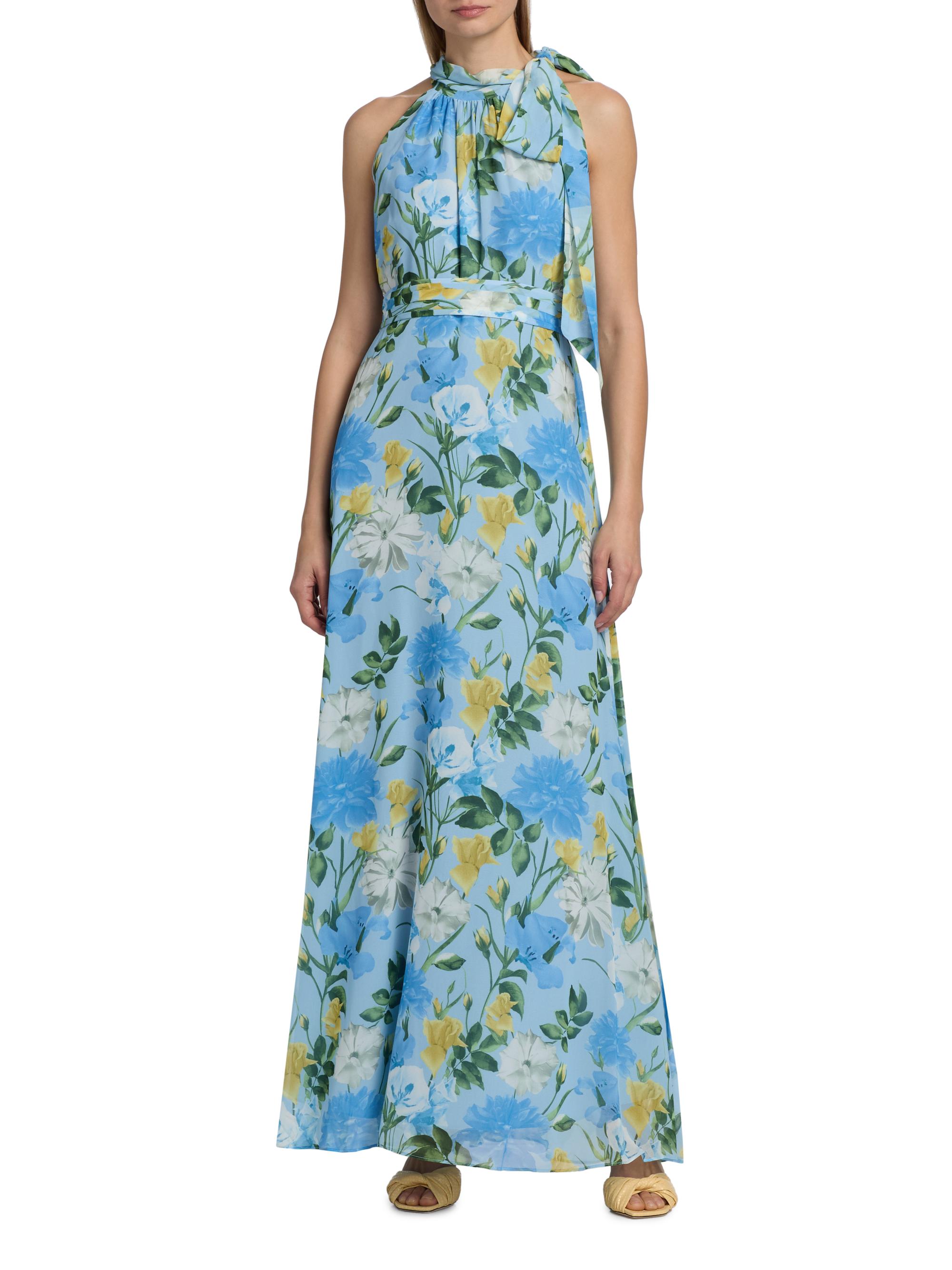 cvs maxi dress Catch Attention Cowl Neck Abstract Floral Maxi Dress