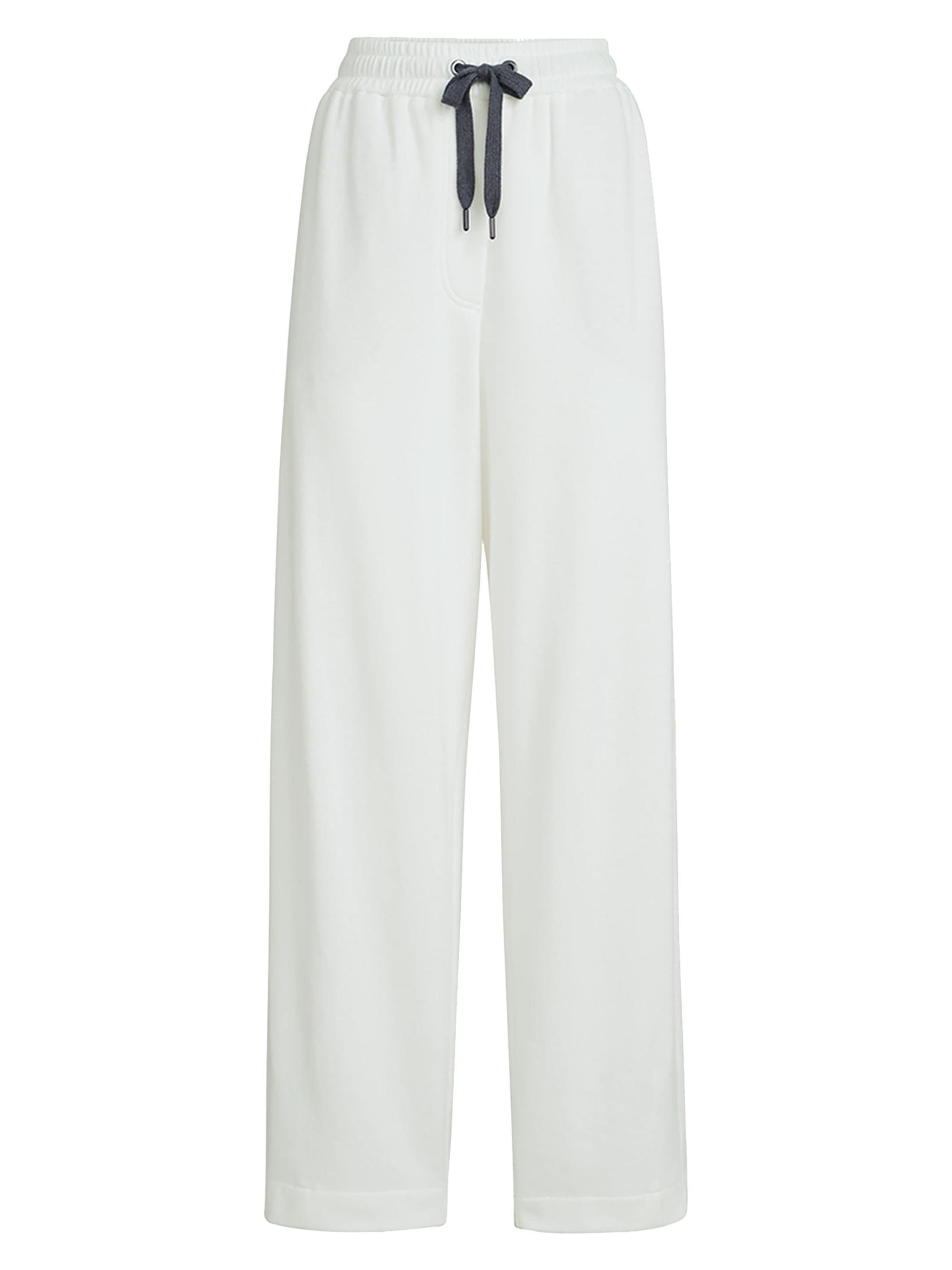Brunello Cucinelli Women's Techno Cotton Piqué Track Trousers - White