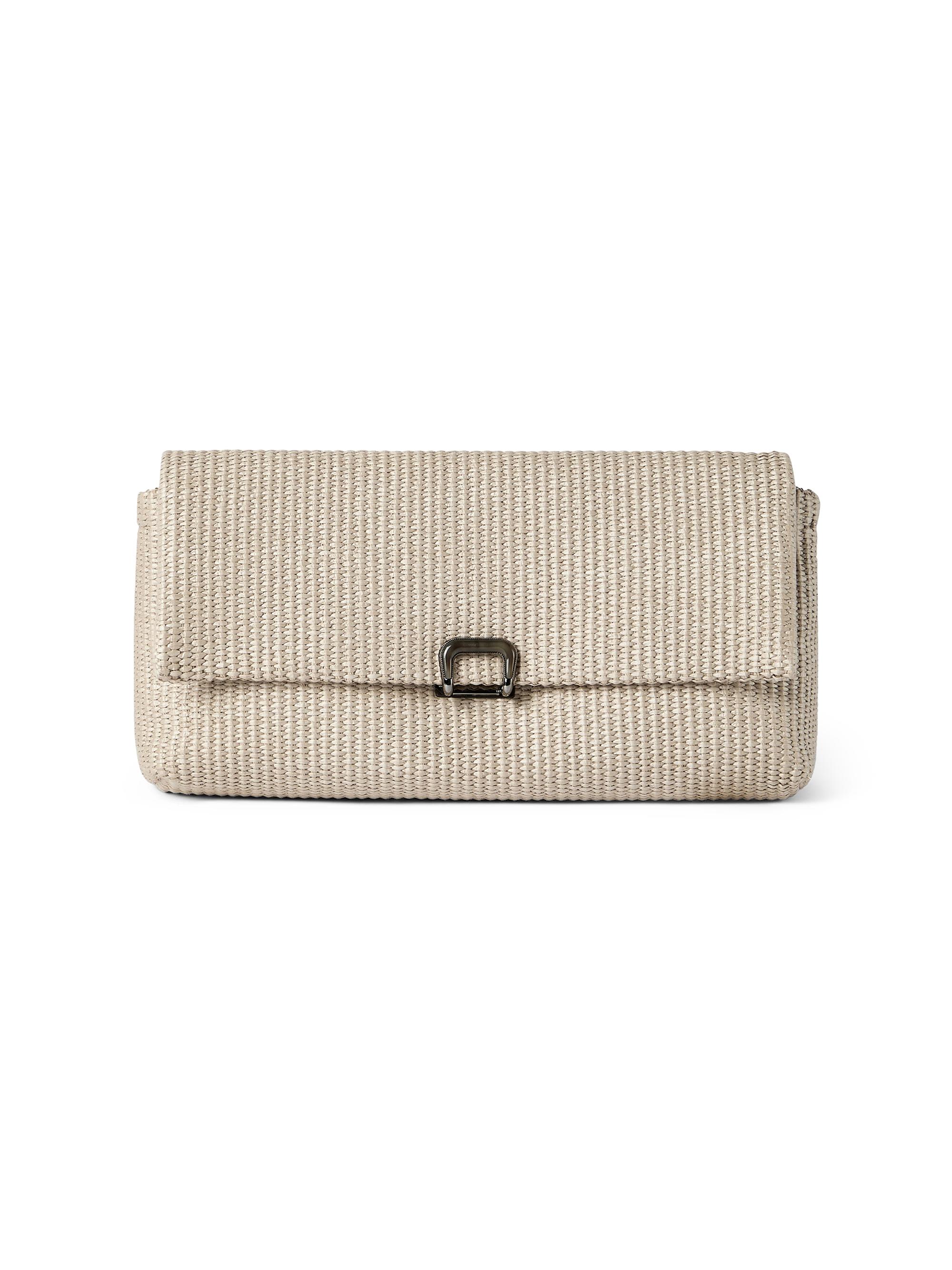 Brunello Cucinelli Women's Sartorial Clutch in Techno Raffia - Beige