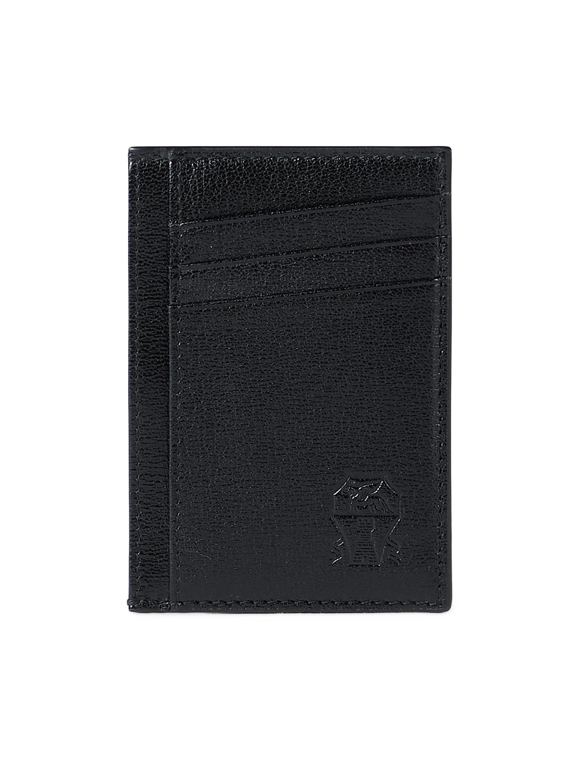Brunello Cucinelli Men's Grained Leather Card Holder - Black