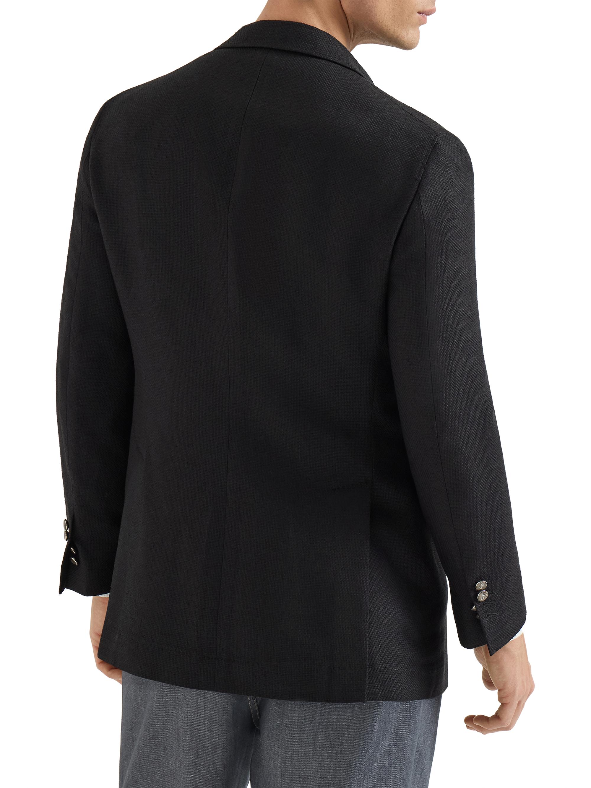 Brunello Cucinelli Silk, Linen and Wool Hopsack Deconstructed
