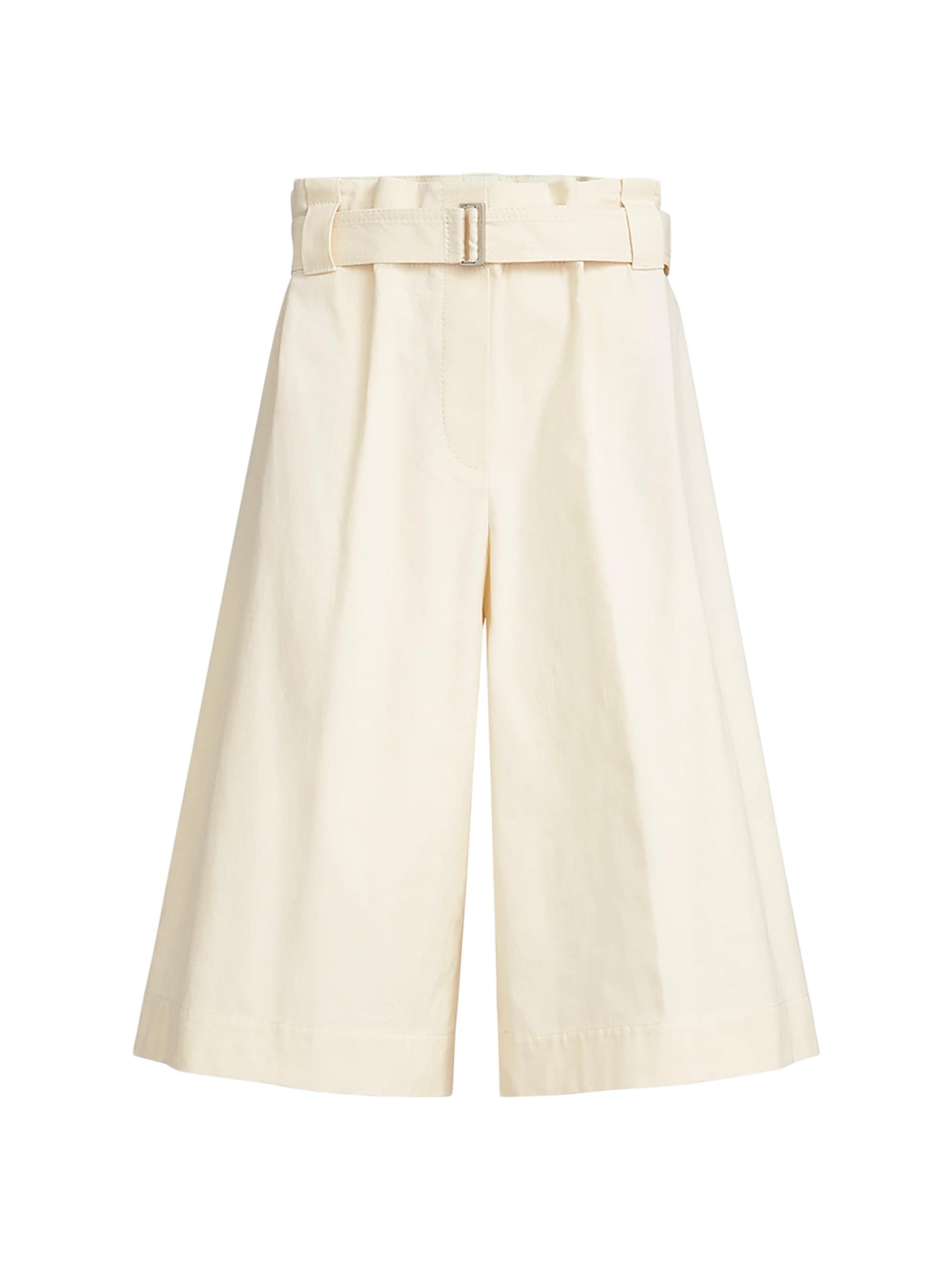 Brunello Cucinelli Women's Cotton Gabardine Paperbag Waist Bermuda Shorts - White