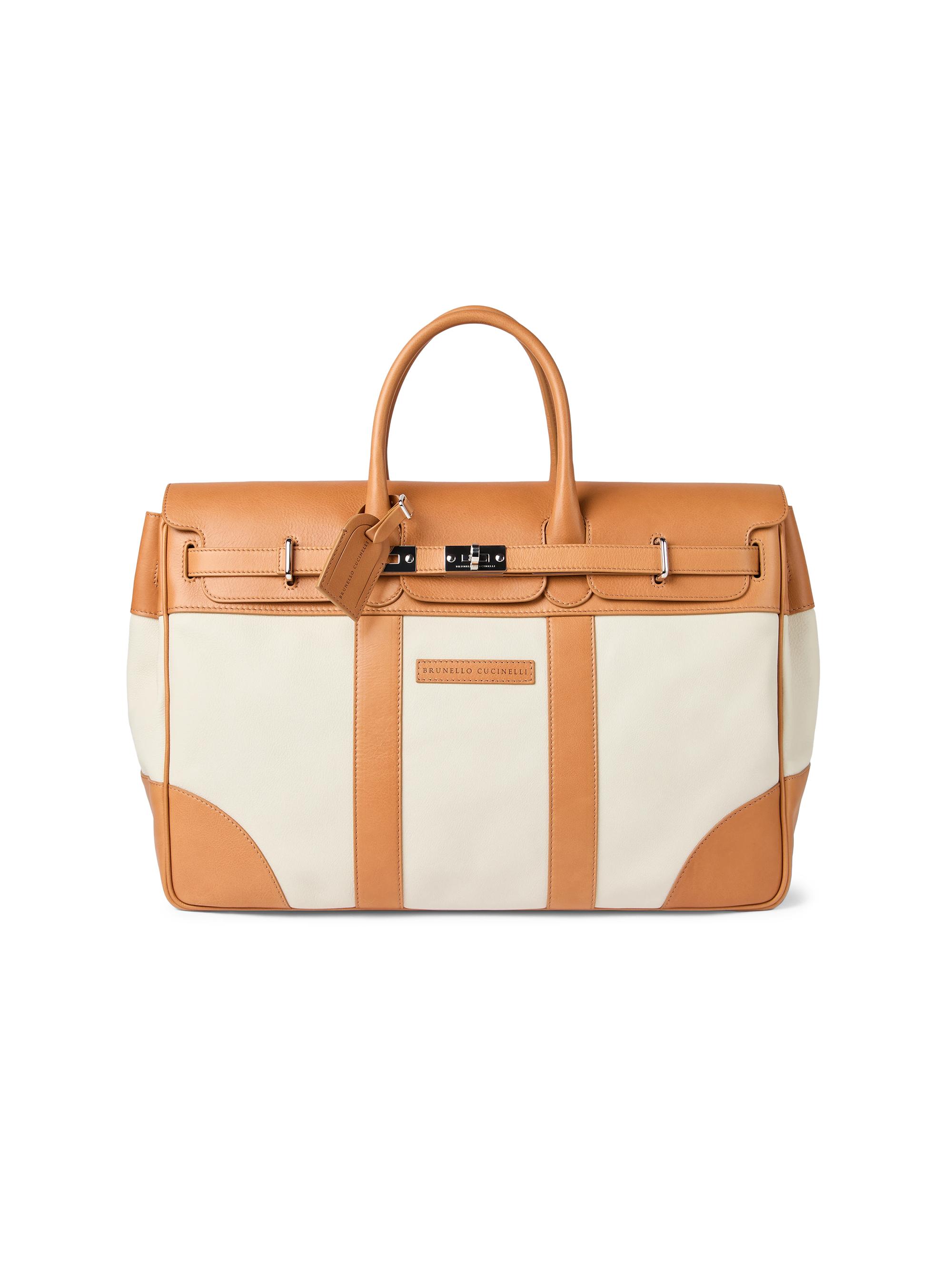 Brunello Cucinelli Men's Grained Calfskin and Cowhide Country Bag -