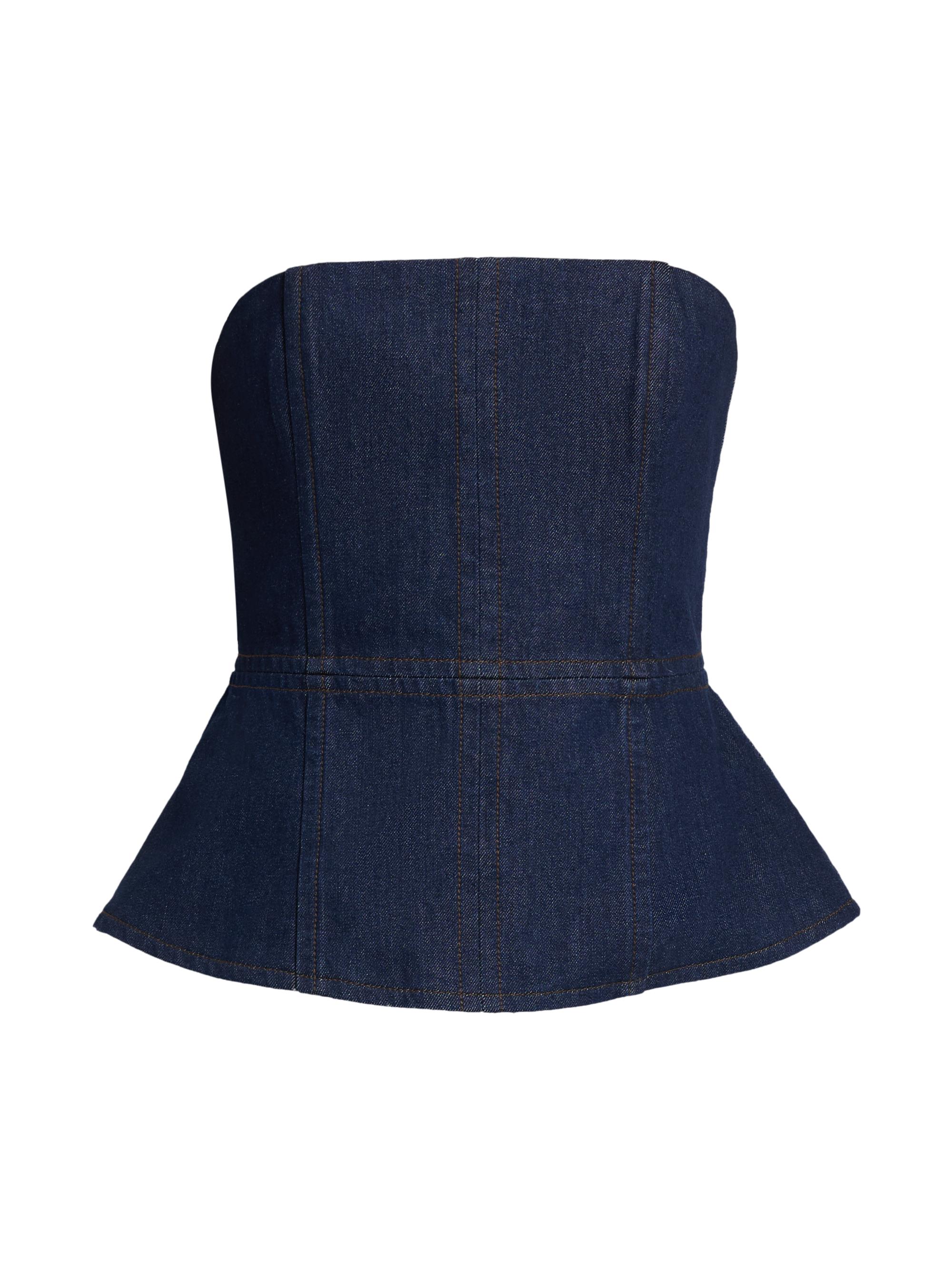 rag & bone Women's Isabella Denim Strapless Top - Midnight Rinse