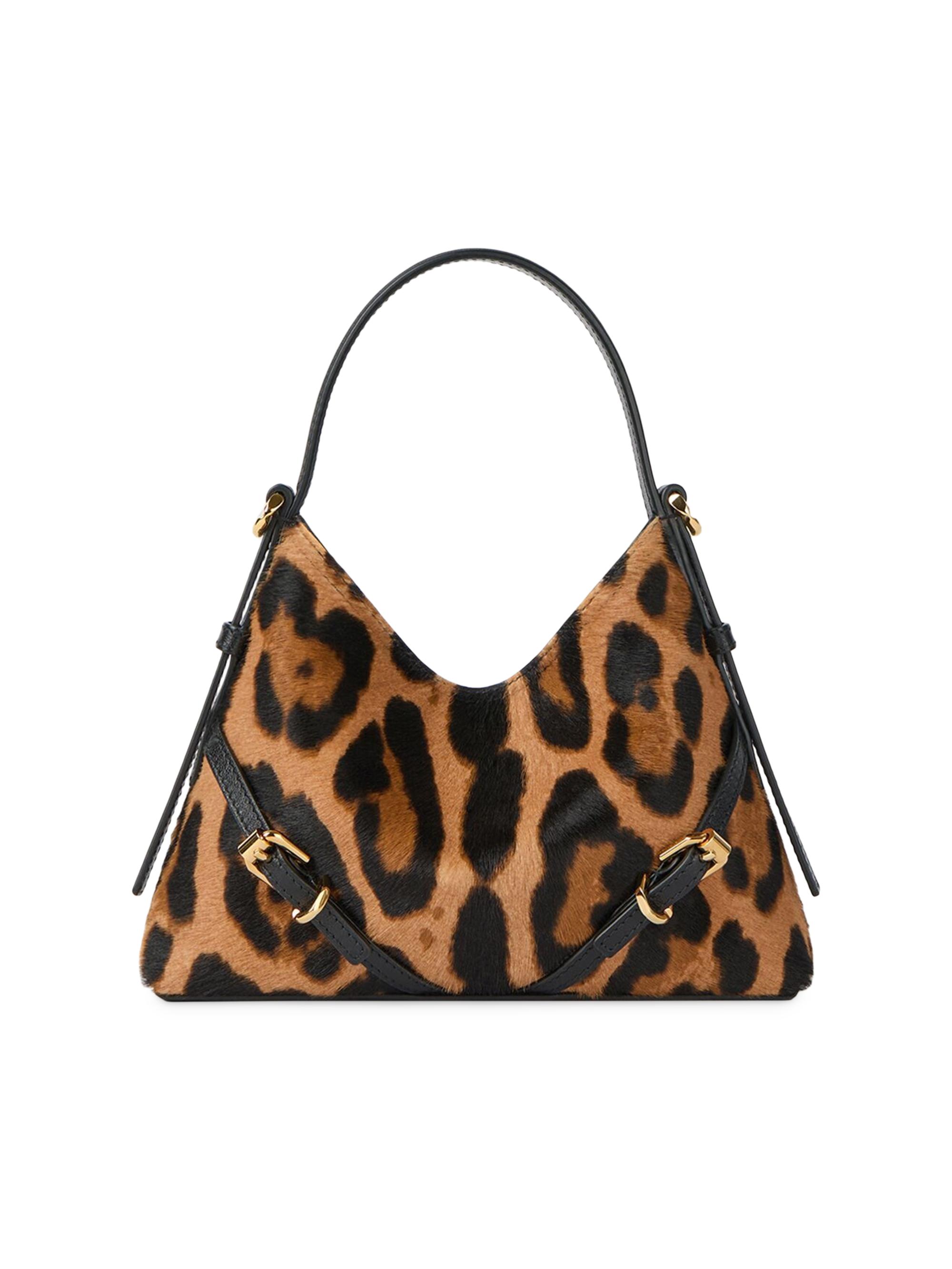 Givenchy Women's Nano Voyou Top Handle Bag in Pony Effect Leather - Black Beige