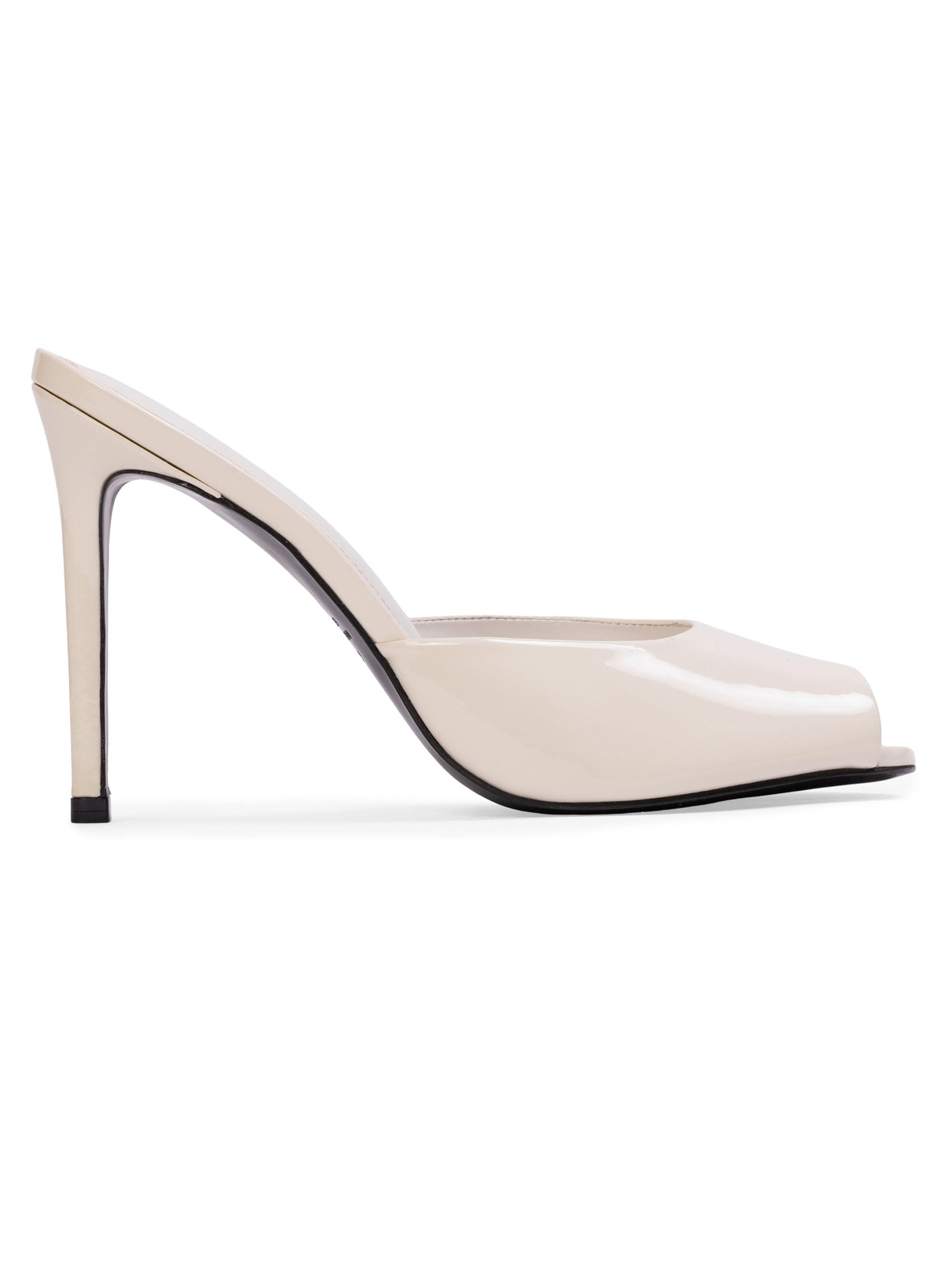 Black Suede Studio Women's Uma 0MM Mule Sandals - Coconut Patent Leather