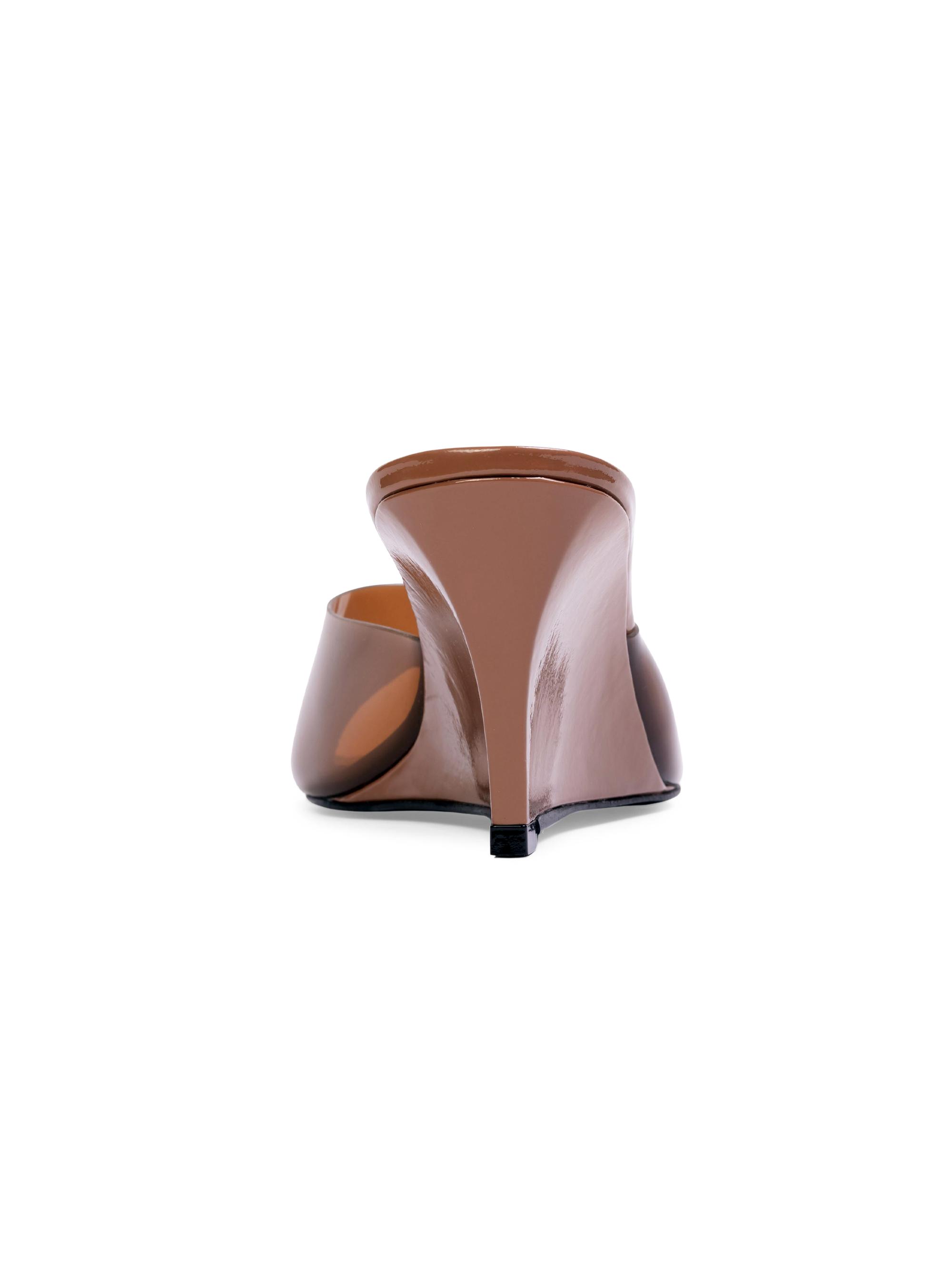 Black Suede Studio Women's Alper 70MM Mule Sandals - Mousse Patent Leather | Thumbnail 3
