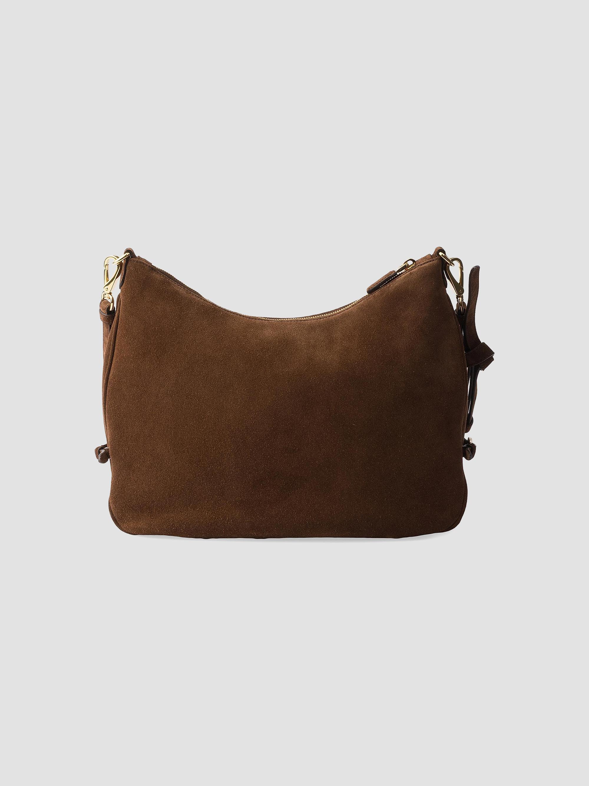 Prada Fold Large Suede Shoulder Bag | Saks Fifth Avenue