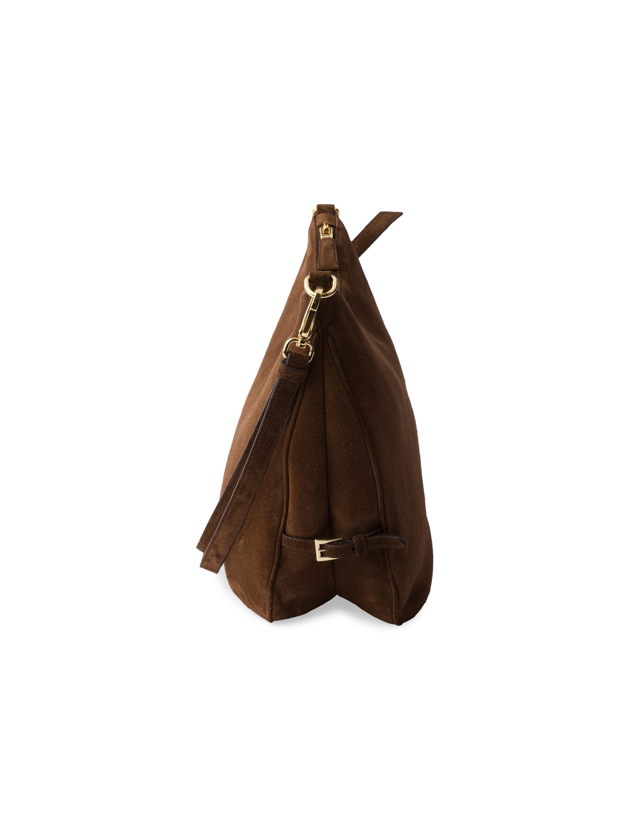 Prada Fold Large Suede Shoulder Bag | Saks Fifth Avenue