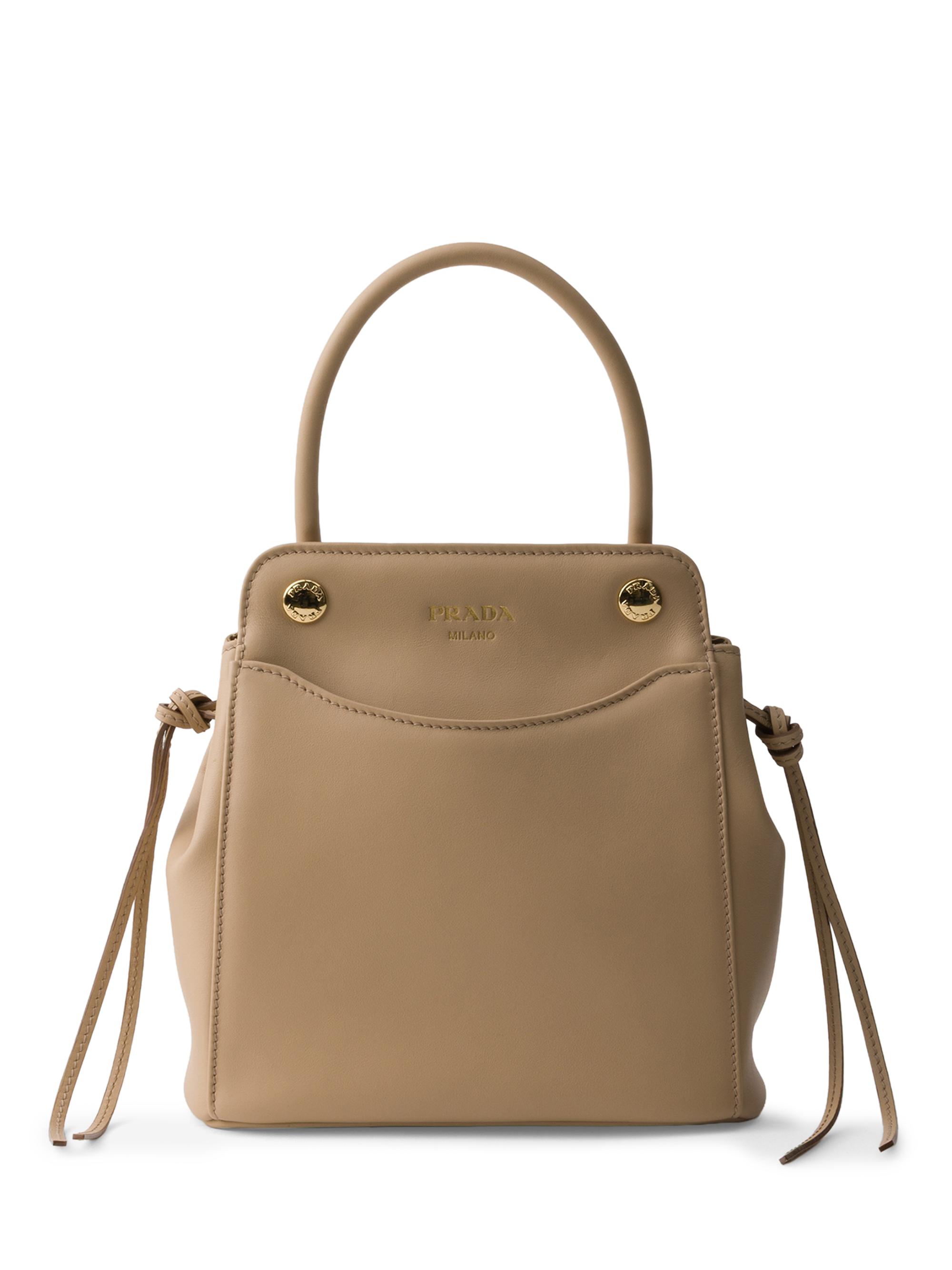 Prada Women's Carry Mini Leather Top Handle Bag - Black