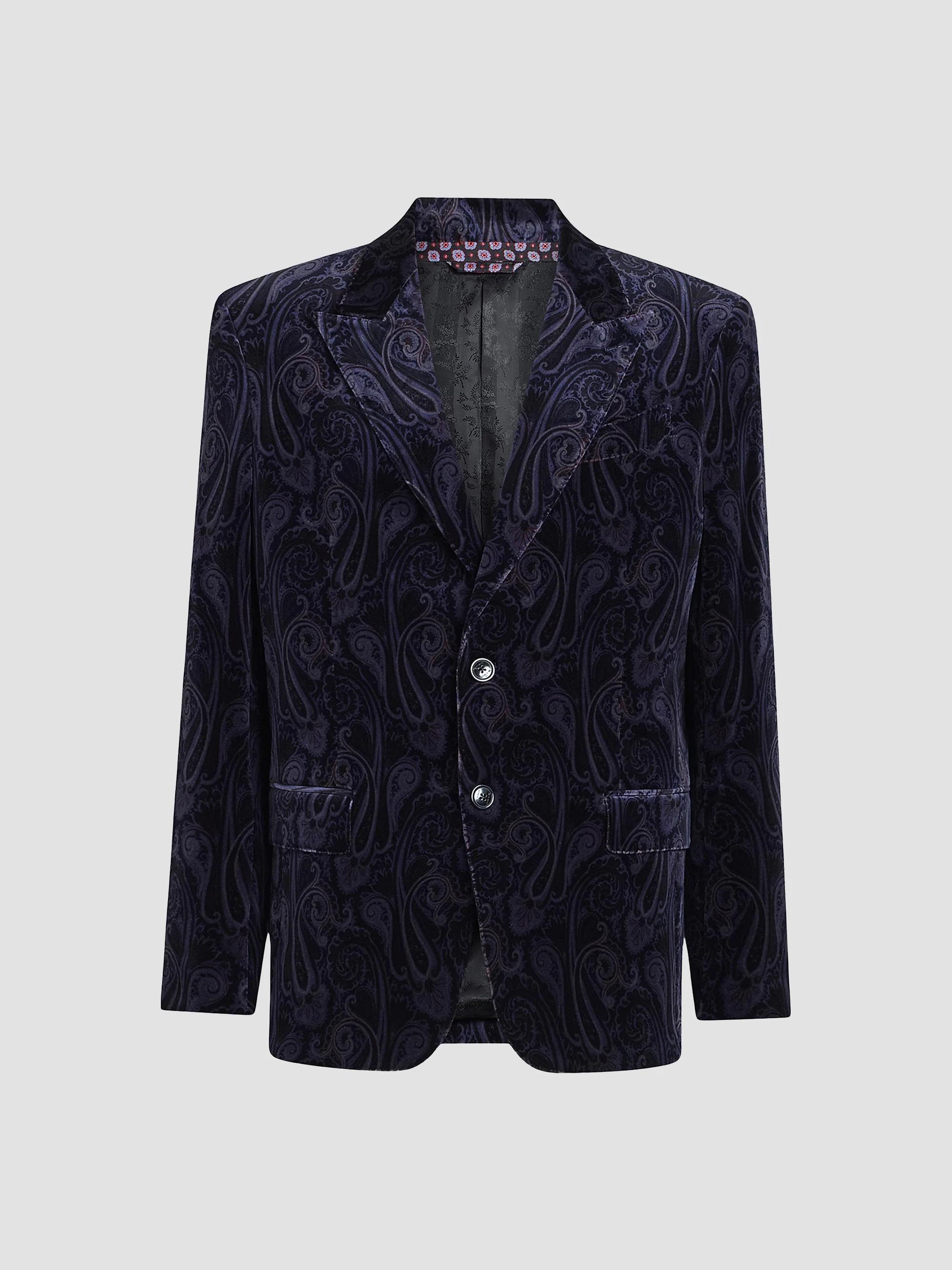Etro Stretch-Velvet Tuxedo Jacket | Saks Fifth Avenue