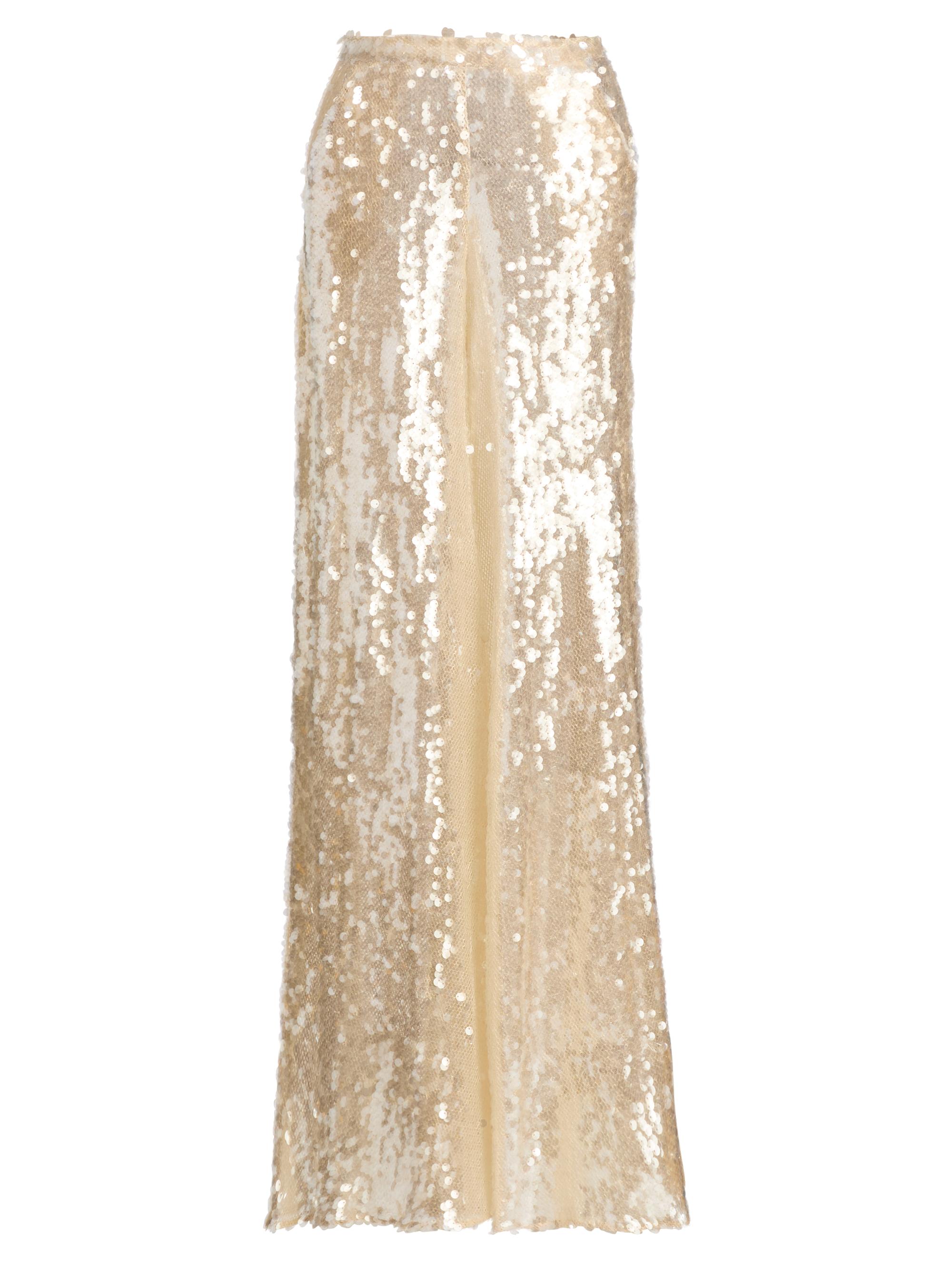 LaPointe Women's Sequined Wide-Leg Pants - Ecru