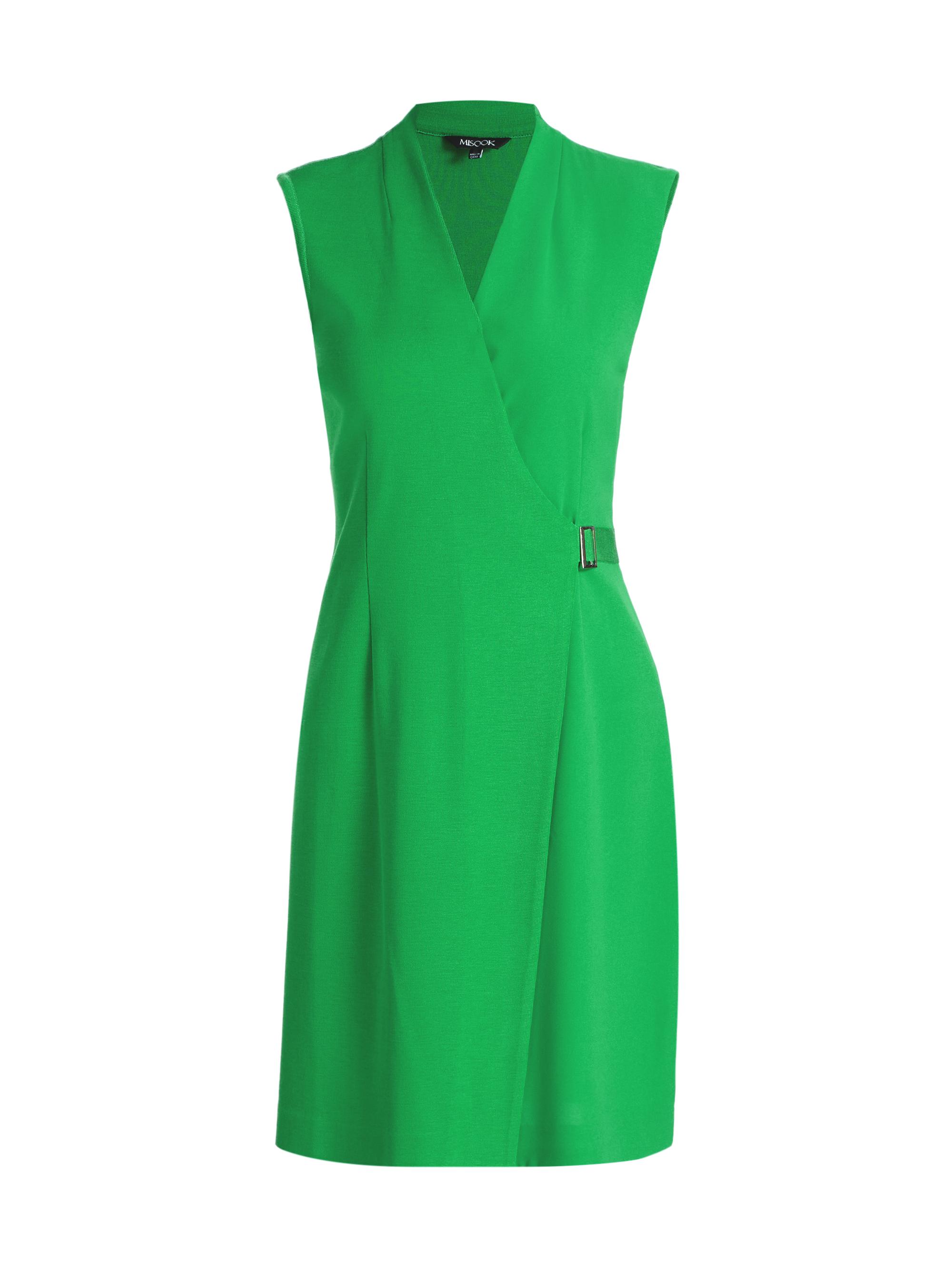 Misook Women's Faux-Wrap Sheath Minidress - Clover Field