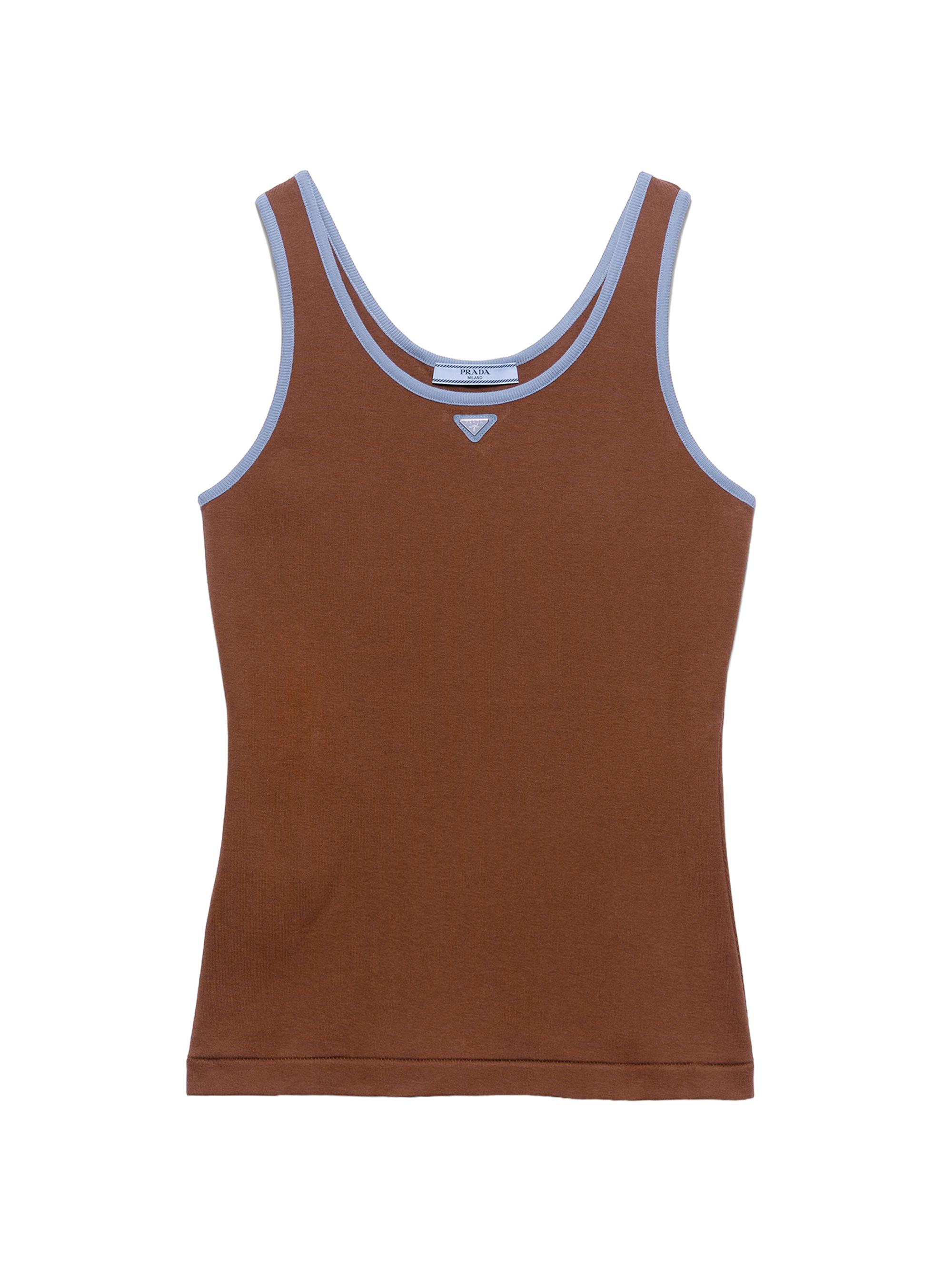 Prada Women's Old Cotton Tank Top - Brown