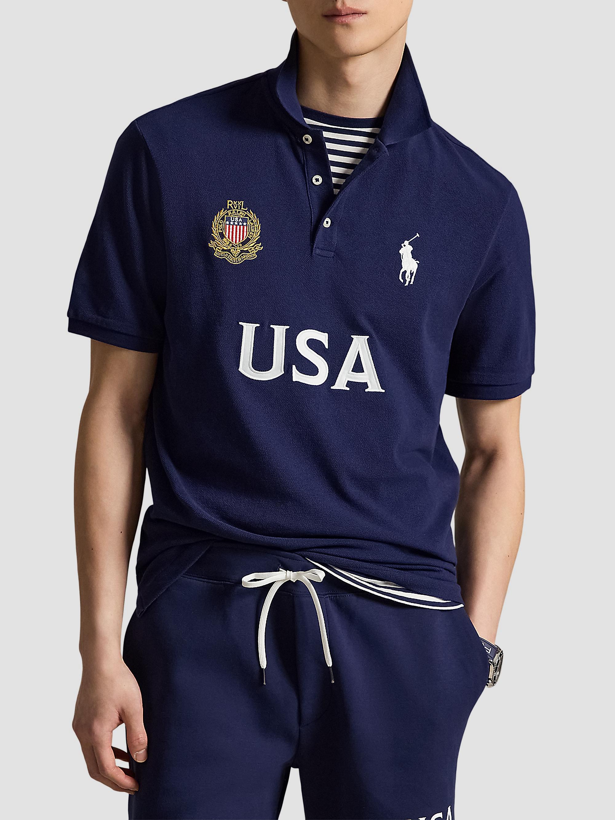 Polo Ralph Lauren USA Knit Cotton Polo Shirt | Saks Fifth Avenue