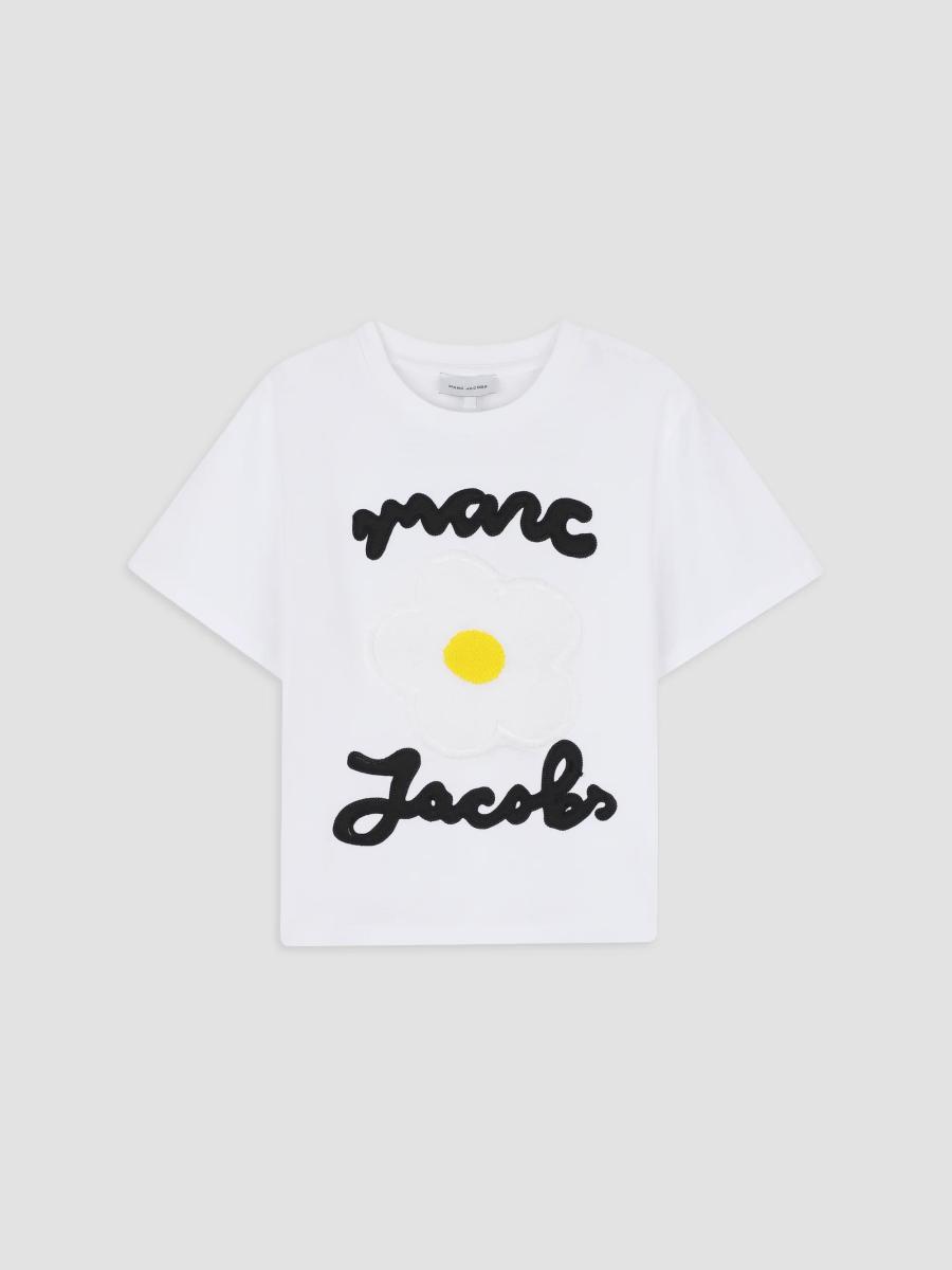 Marc Jacobs Girl's Little Girl's & Girl's Logo Daisy T-shirt In White