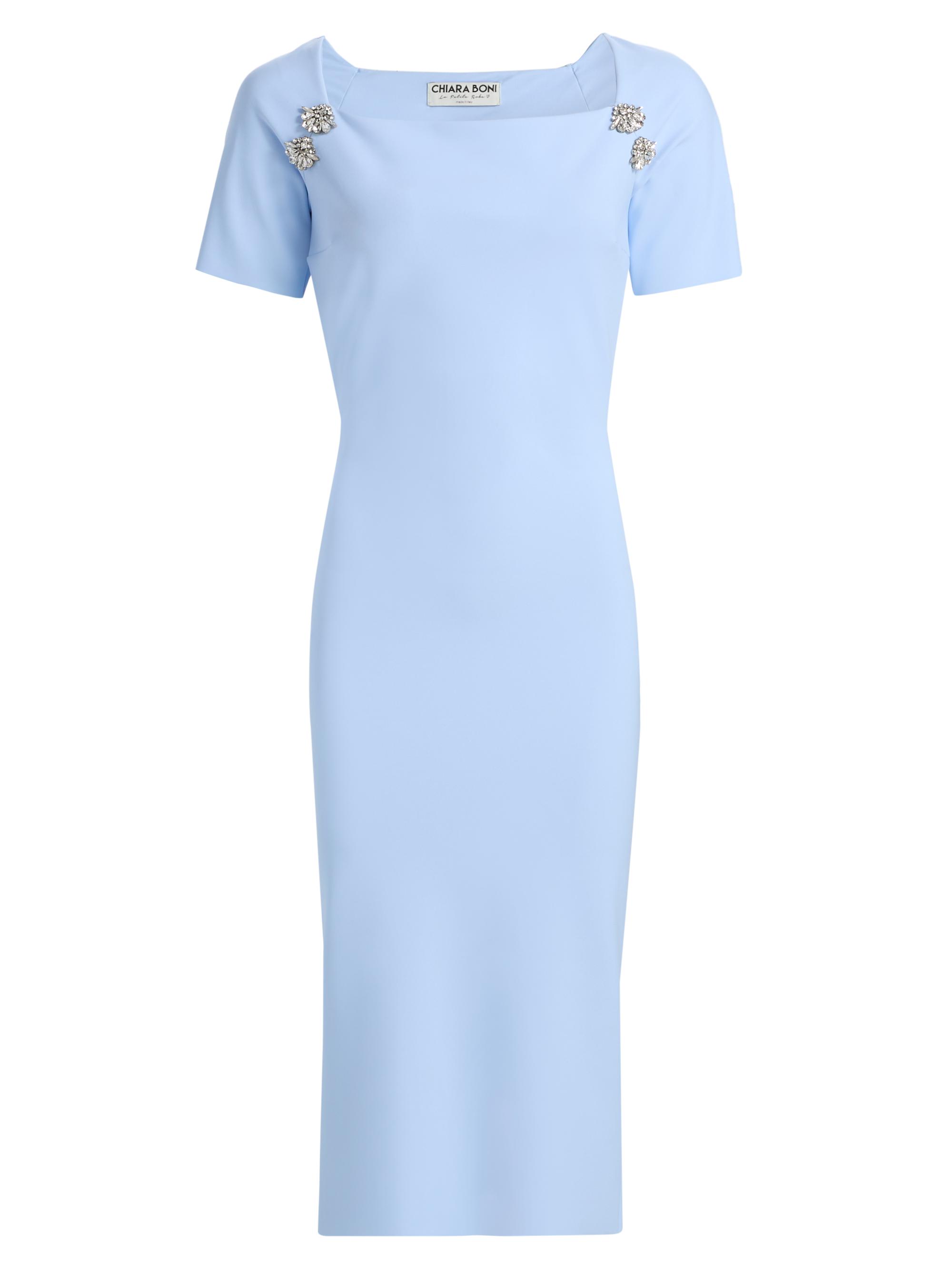 Chiara Boni La Petite Robe Women's Molai Embellished Sheath Midi-Dress - Blue Aura
