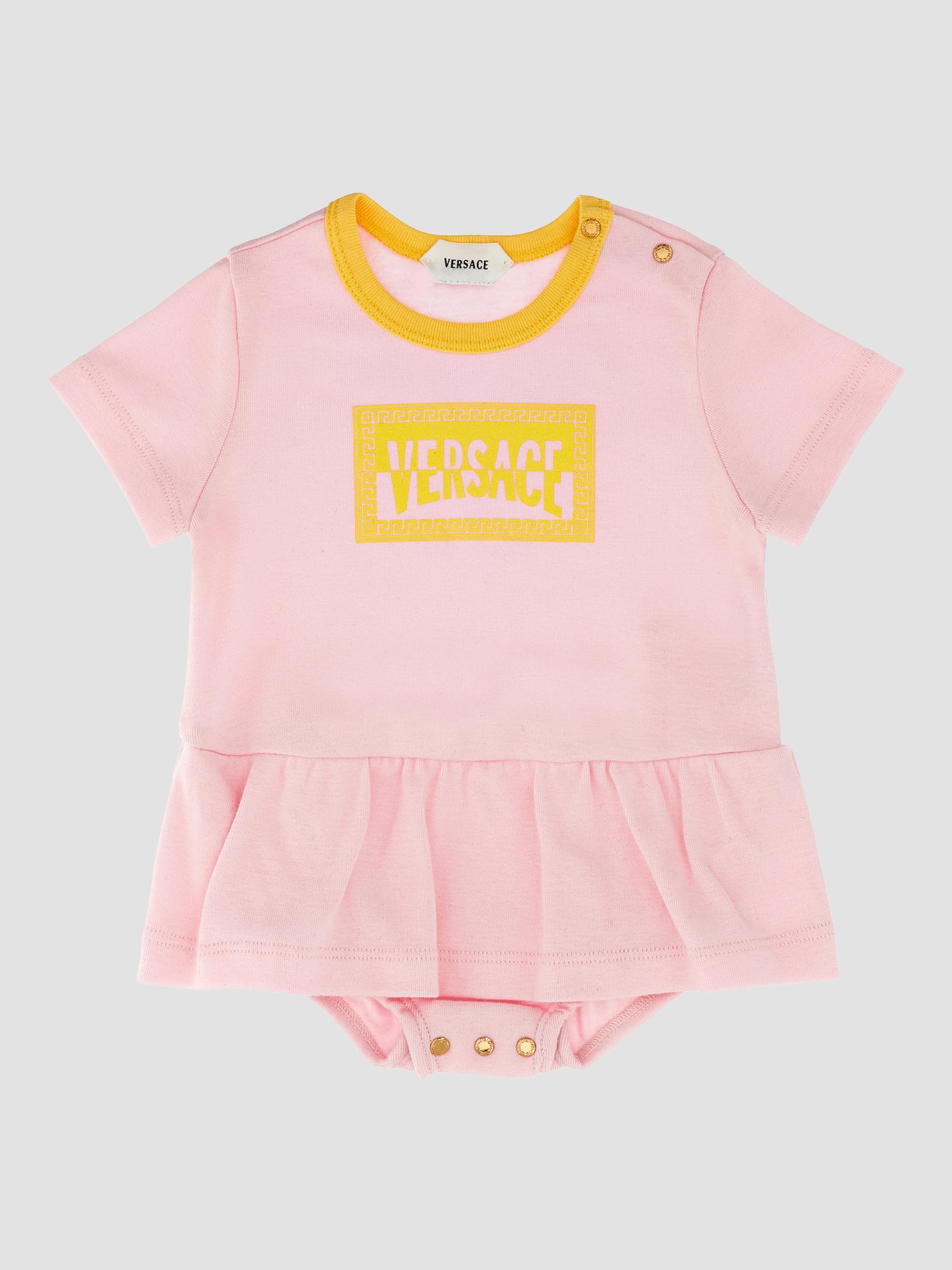 Versace Baby Girl's Logo Romper - Pink 9 Months