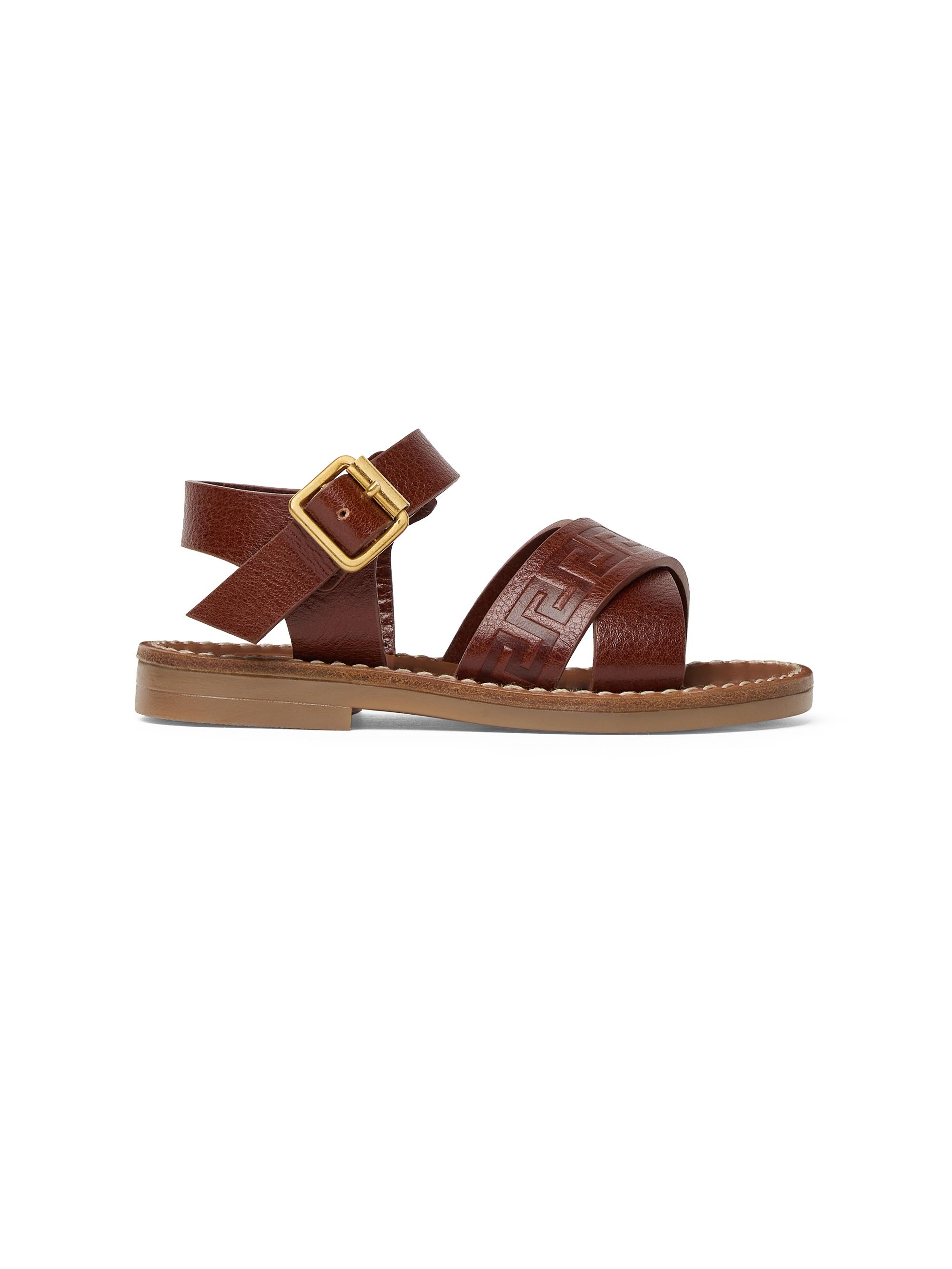 Versace Baby's & Little Kid's Leather Sandals - Gold 8.5 (Toddler) | Thumbnail 4