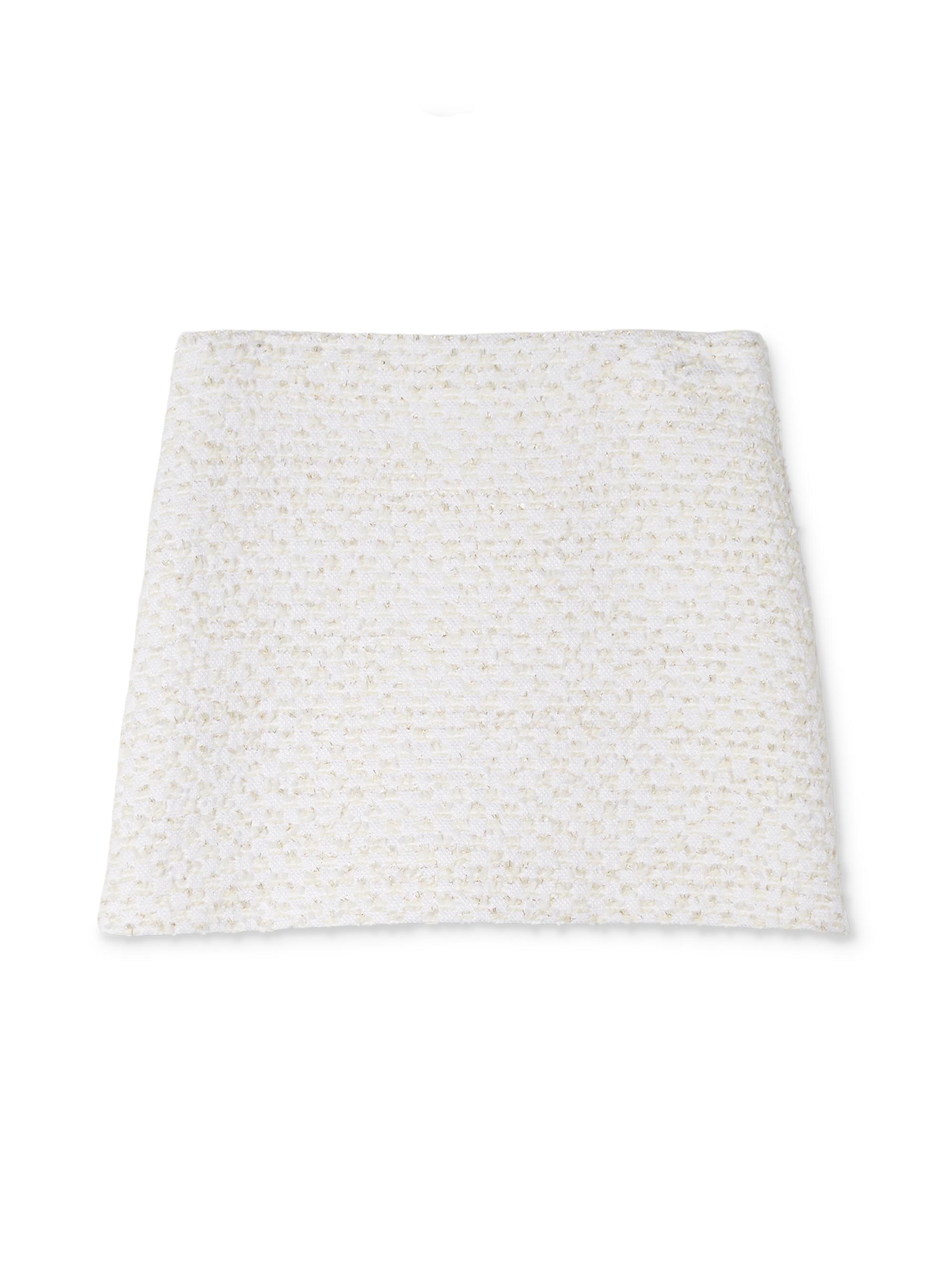Versace Little Girl's & Girl's Metallic Tweed Miniskirt - Cream | Thumbnail 2