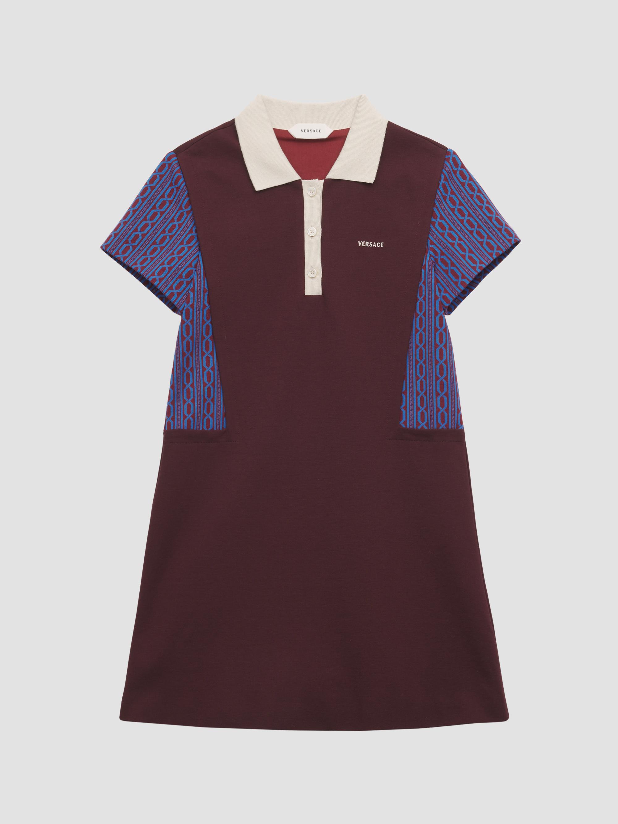 Versace Little Girl's & Girl's Colorblocked Polo Minidress - Light Bordeaux