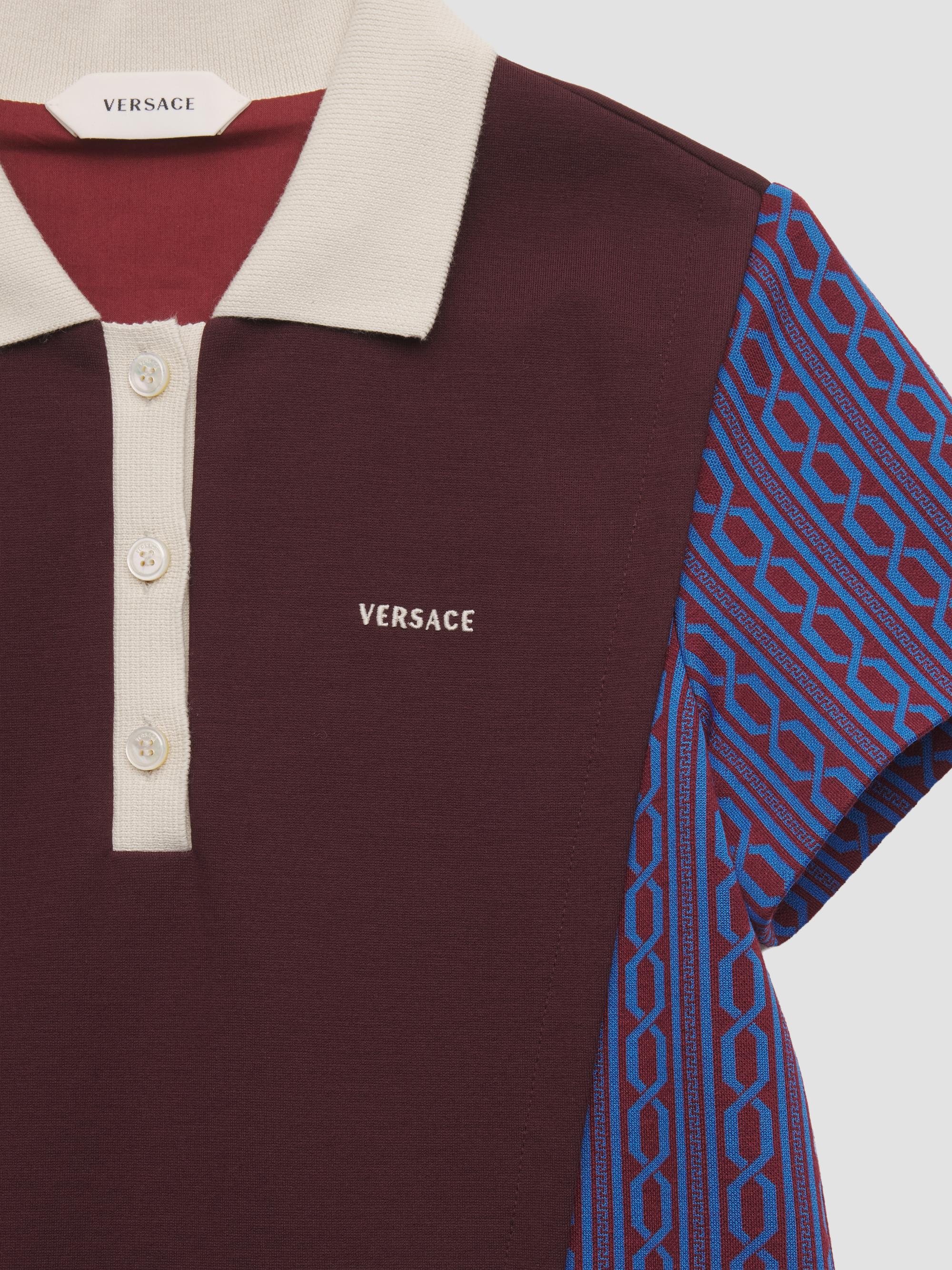 Versace Little Girl's & Girl's Colorblocked Polo Minidress - Light Bordeaux | Thumbnail 3