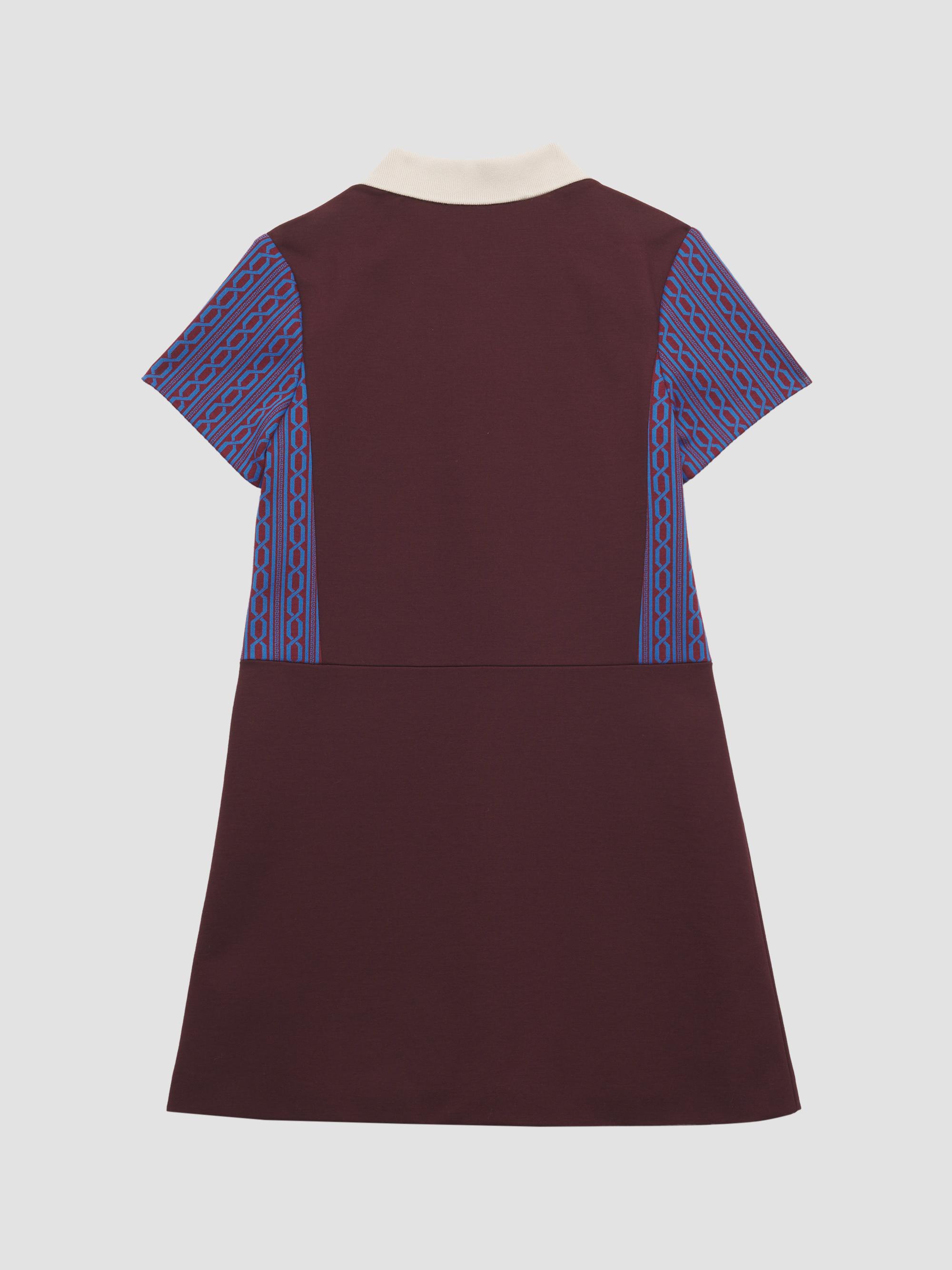 Versace Little Girl's & Girl's Colorblocked Polo Minidress - Light Bordeaux | Thumbnail 2