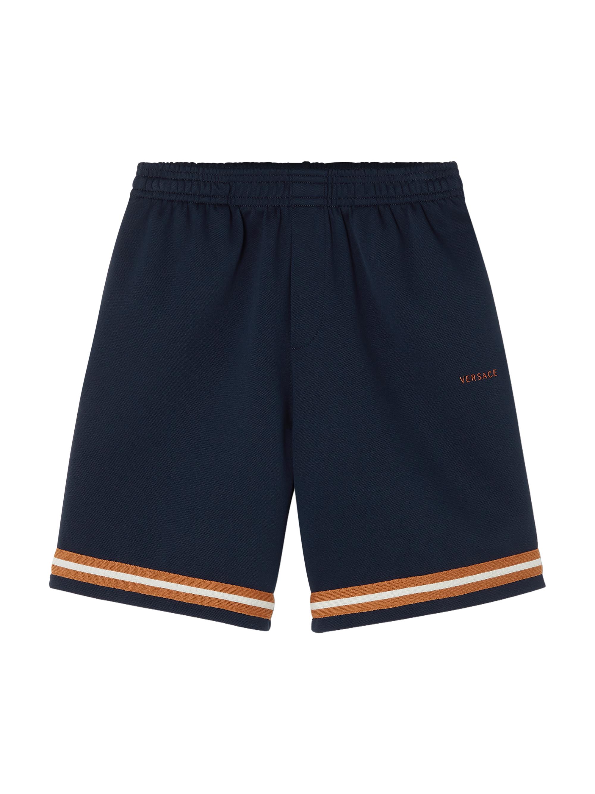 Versace Little Boy's & Boy's Logo Embroidered Techno Shorts - Dark Navy