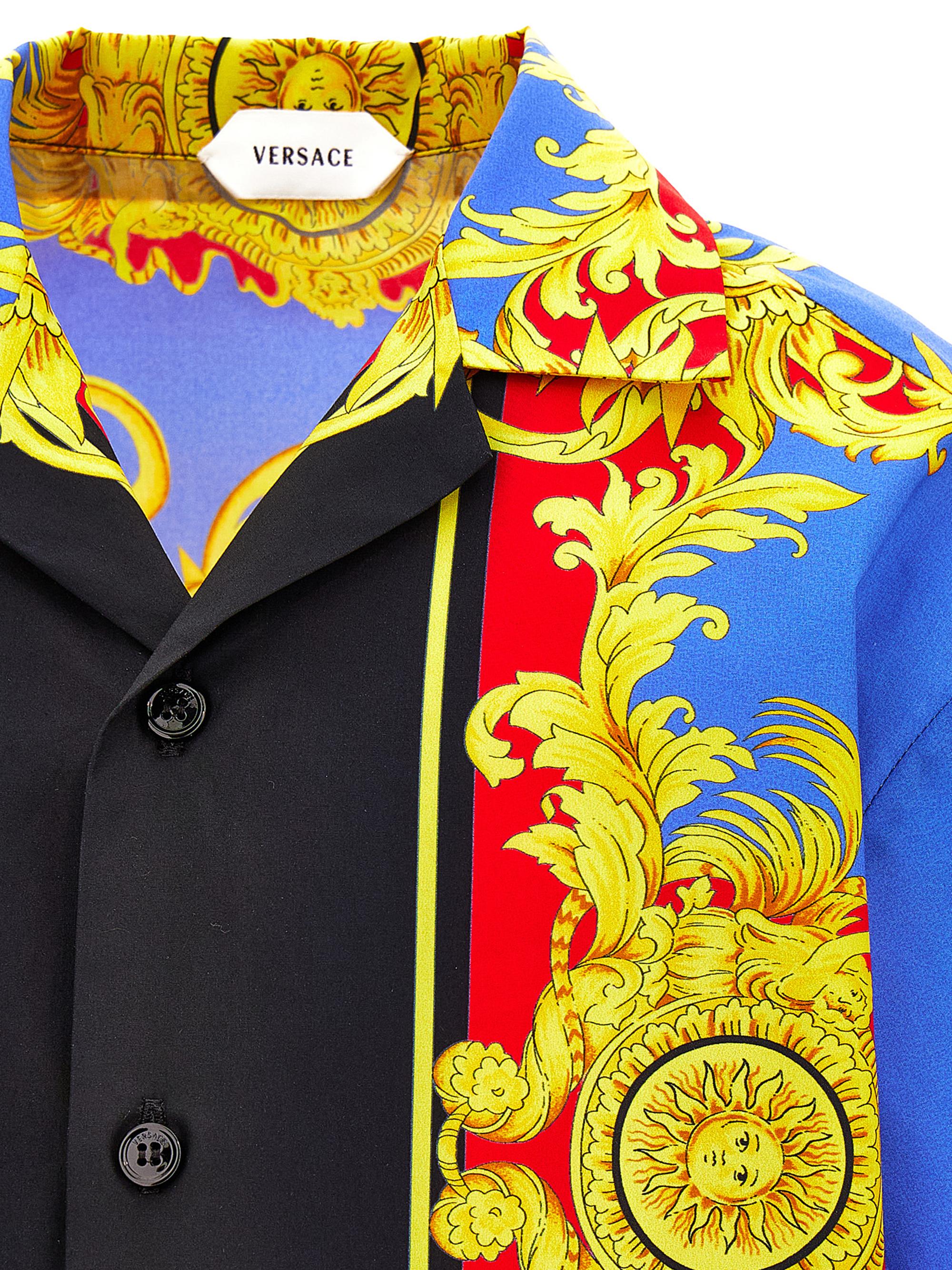 Versace Baby Boy's, Little Boy's & Boy's Barocco Short-Sleeve Shirt - Blue | Thumbnail 5