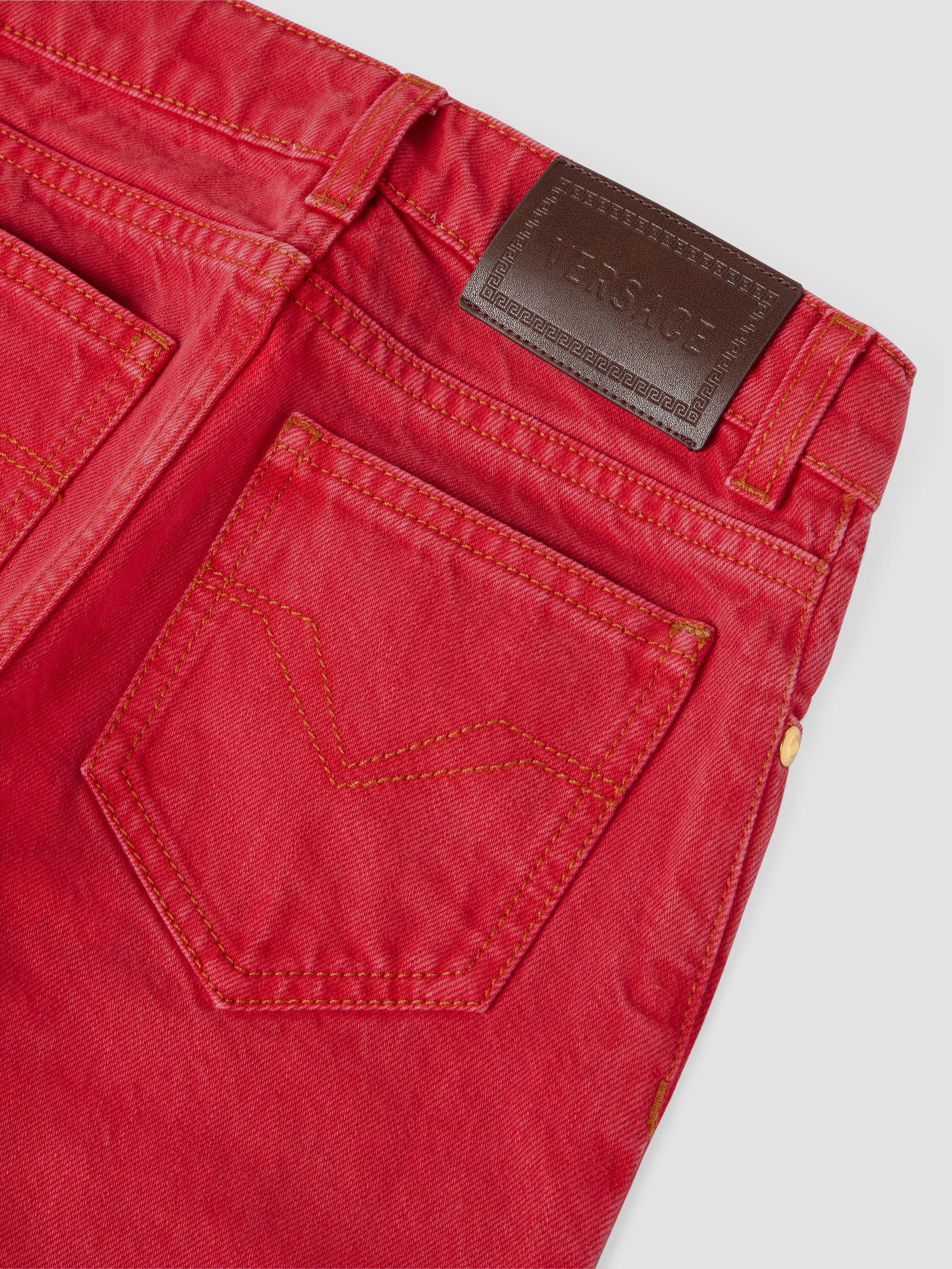 Versace Little Kid's & Kid's Straight-Leg Jeans - Red | Thumbnail 3