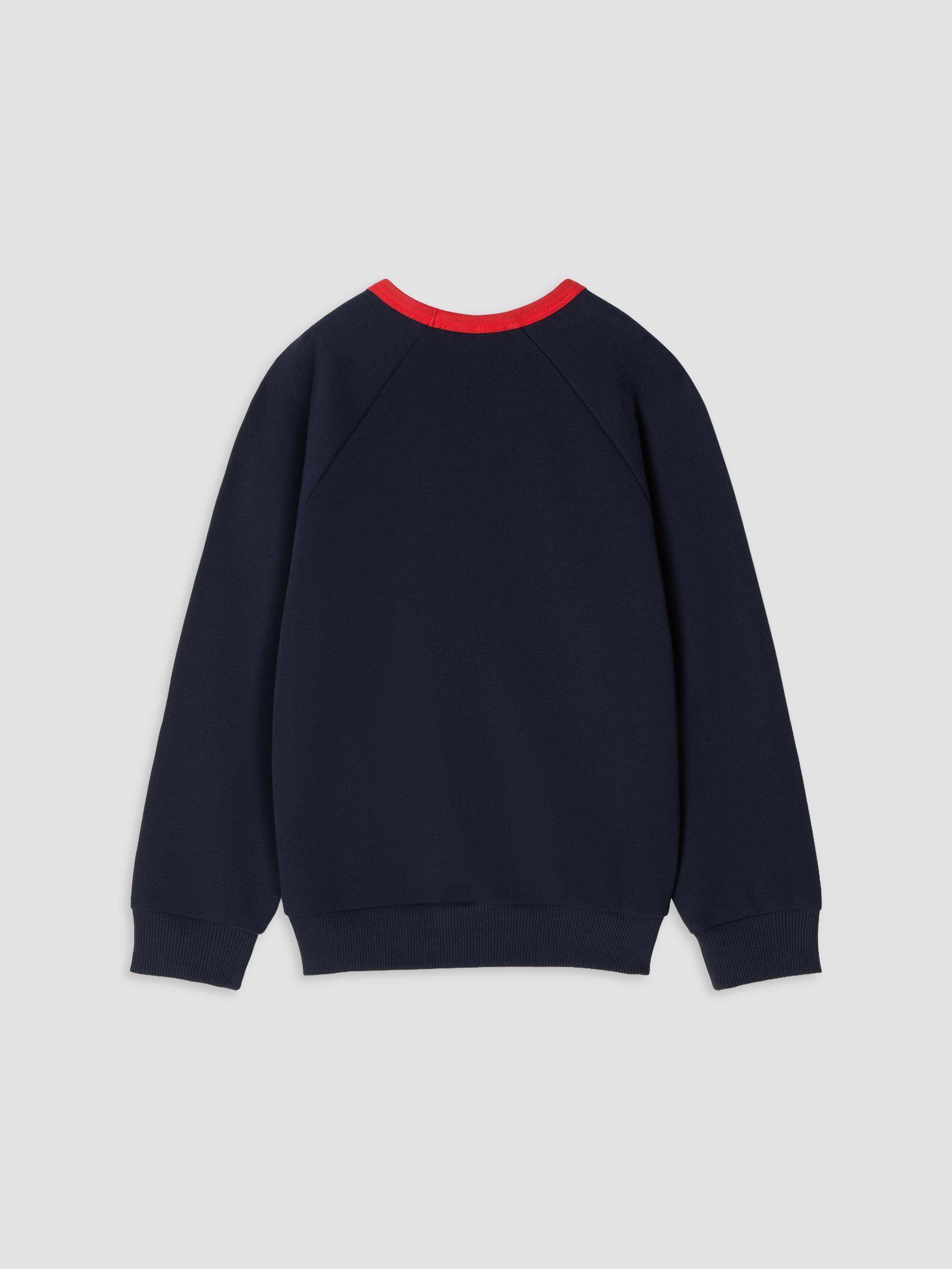 Versace Little Kid's & Kid's Logo Fleece Crewneck Sweatshirt - Dark Navy | Thumbnail 2