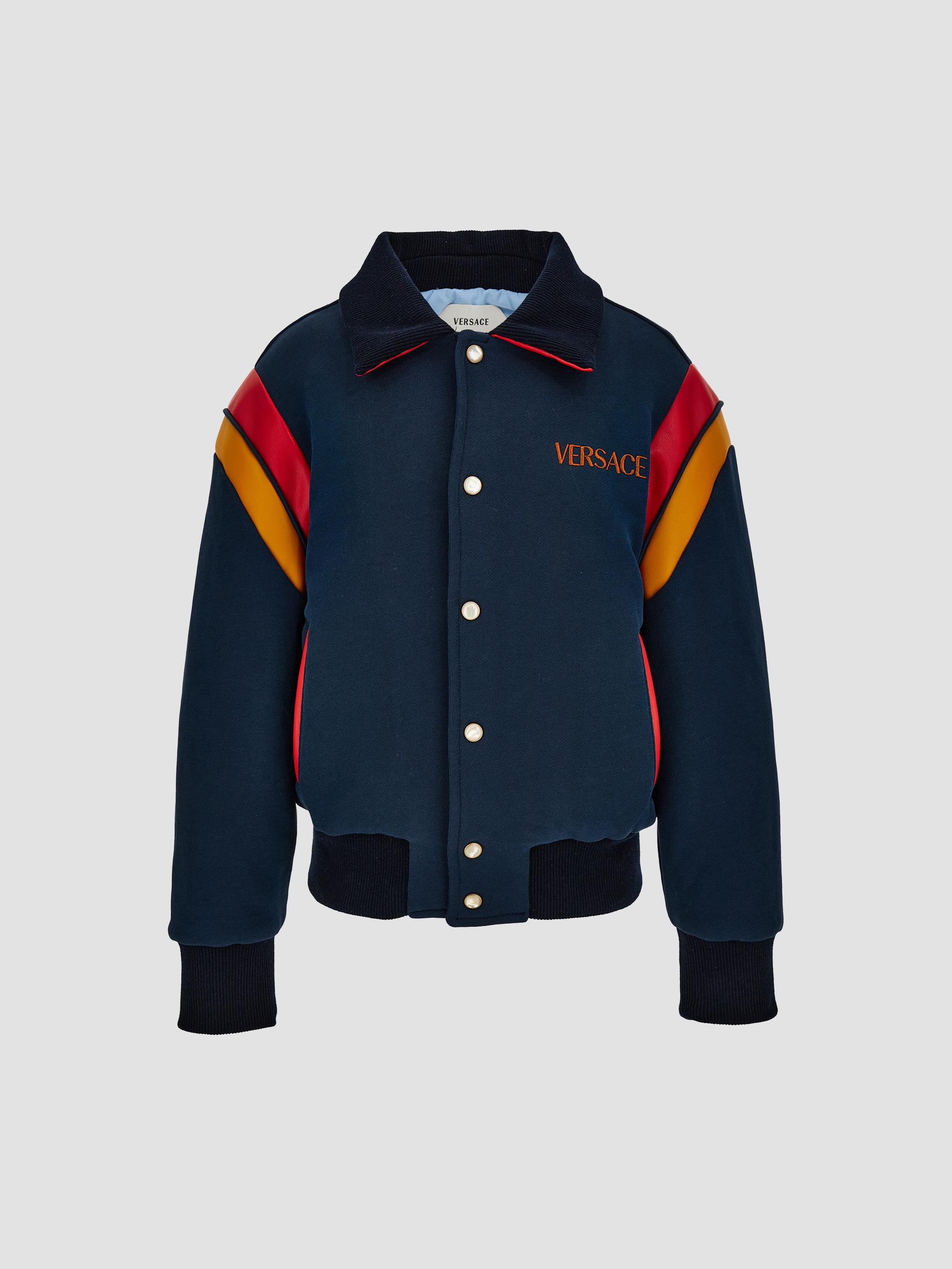 Versace Little Kid's & Kid's Blouson Fleece Jacket - Dark Navy | Thumbnail 6
