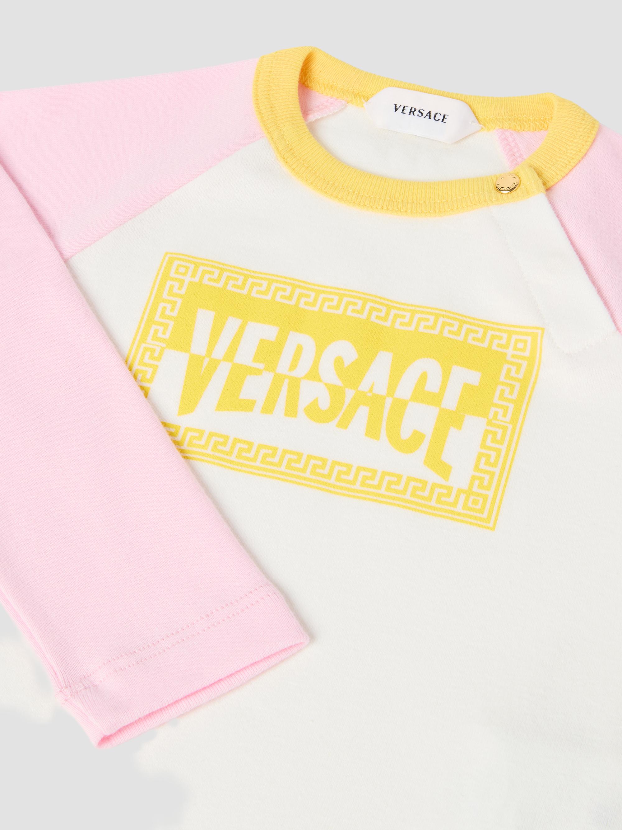 Versace Baby Girl's & Little Girl's Logo Raglan-Sleeve T-Shirt - White | Thumbnail 3