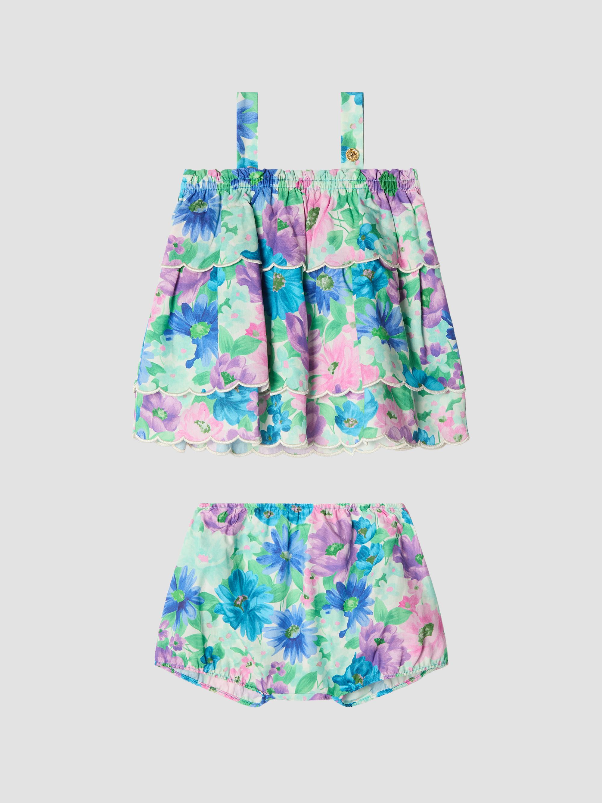Versace Baby Girl's & Little Girl's The Meadow Poplin Dress - New Born Pink