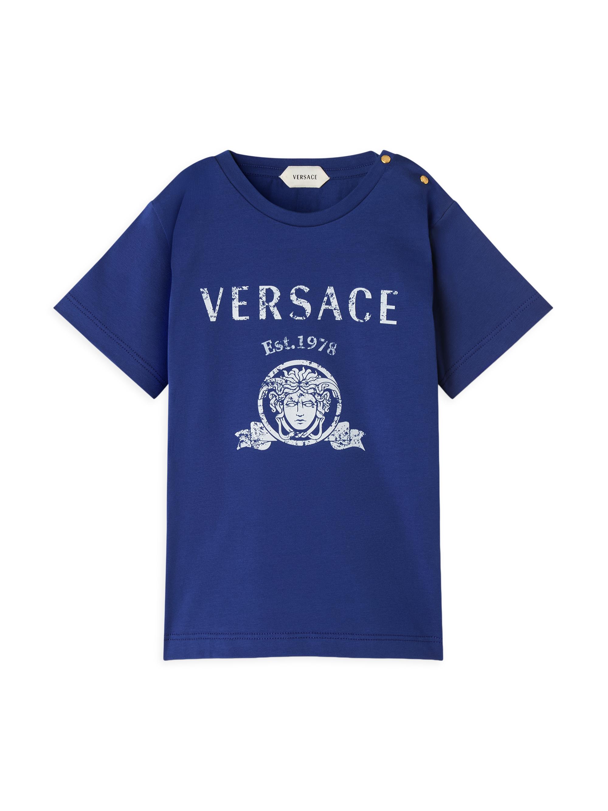 Versace Baby's & Little Kid's  Varsity Print T-Shirt - Cobalt Blue
