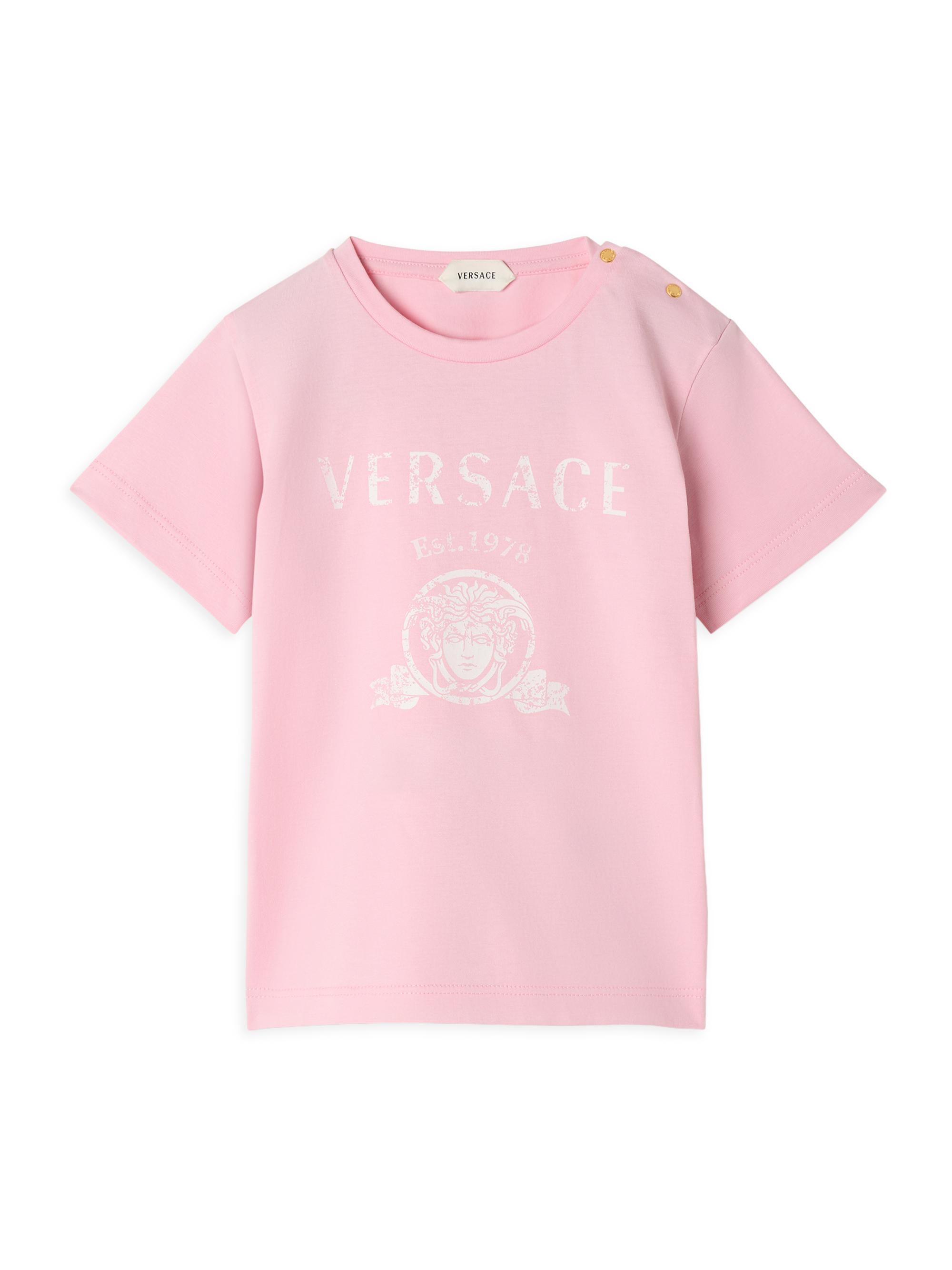 Versace Baby Girl's & Little Girl's  Varsity Print T-Shirt - Pastel Pink